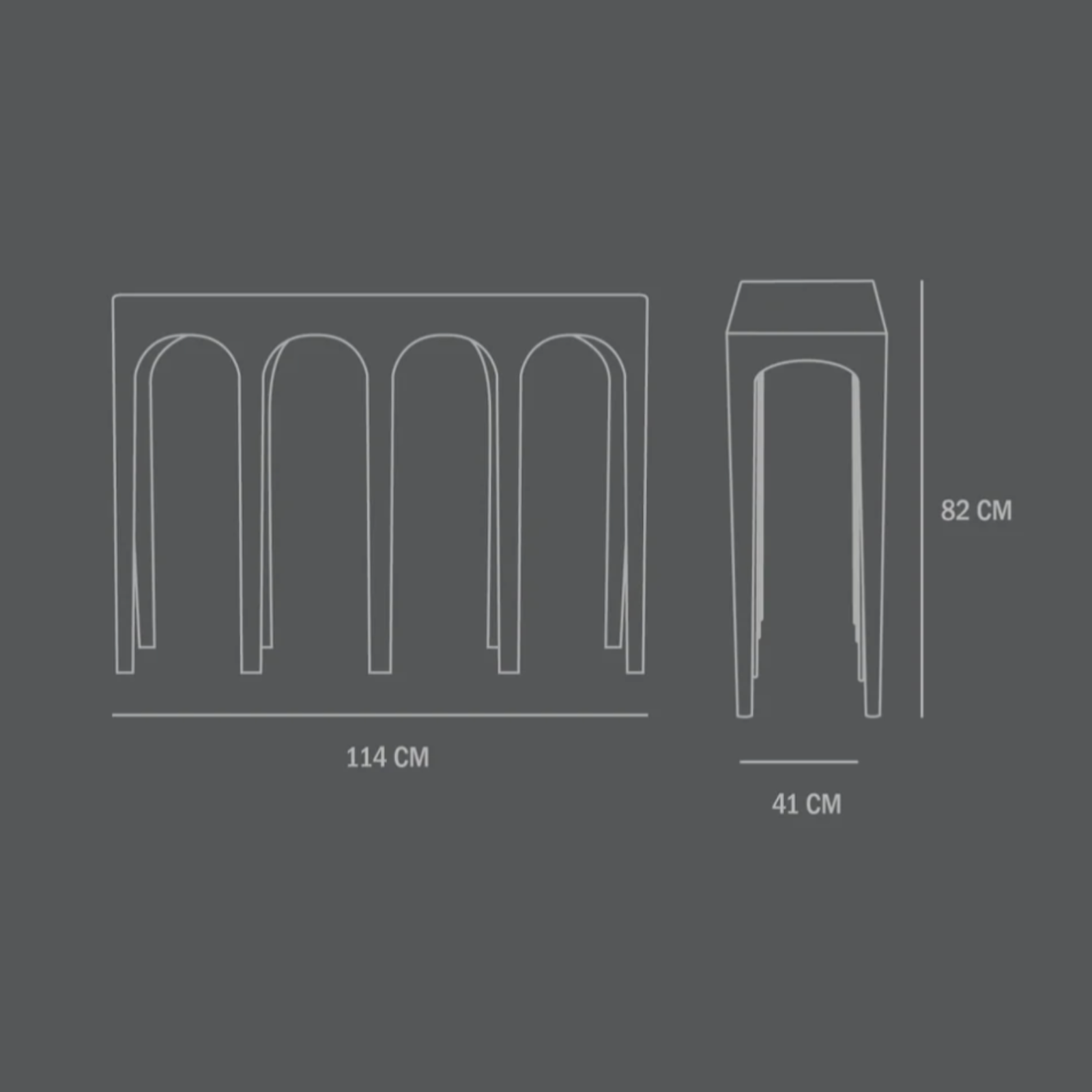 101 Console Coffee Dimensions