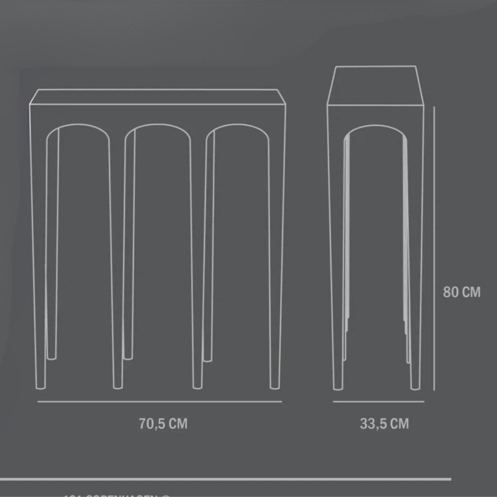 101 Console CoffeeDimensions