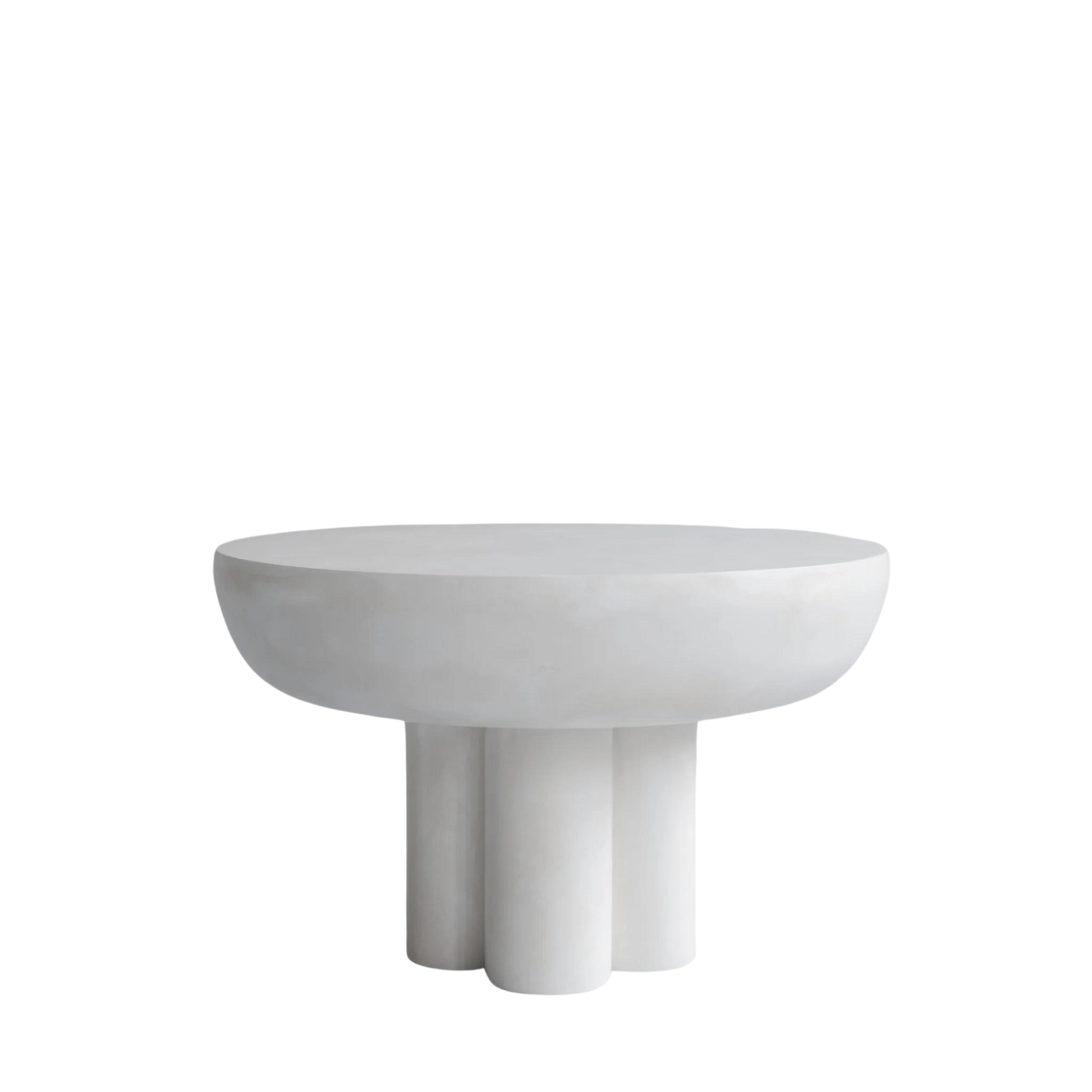 101 Crown Side Table Low Bone White