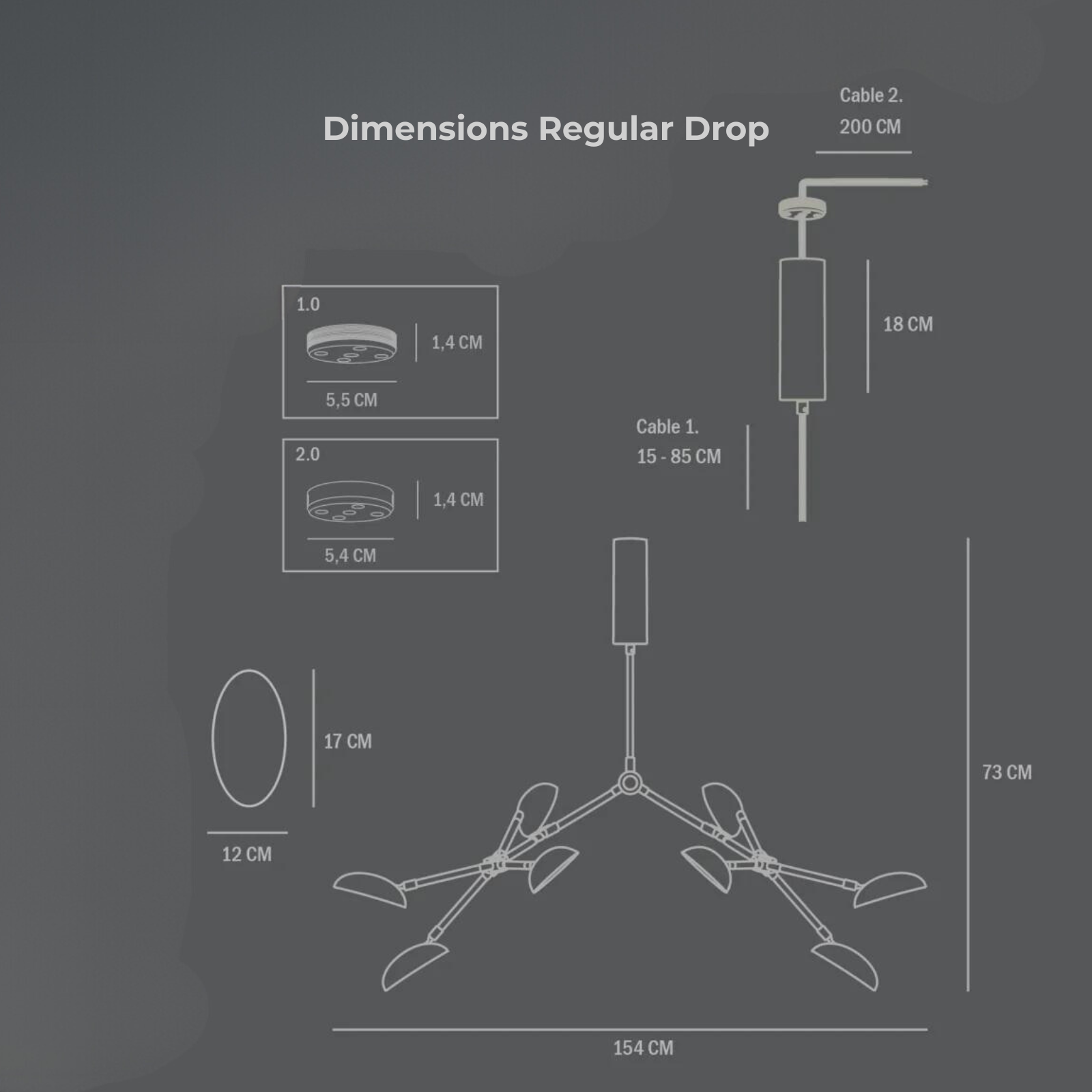 101 Drop Chandelier Dimensions