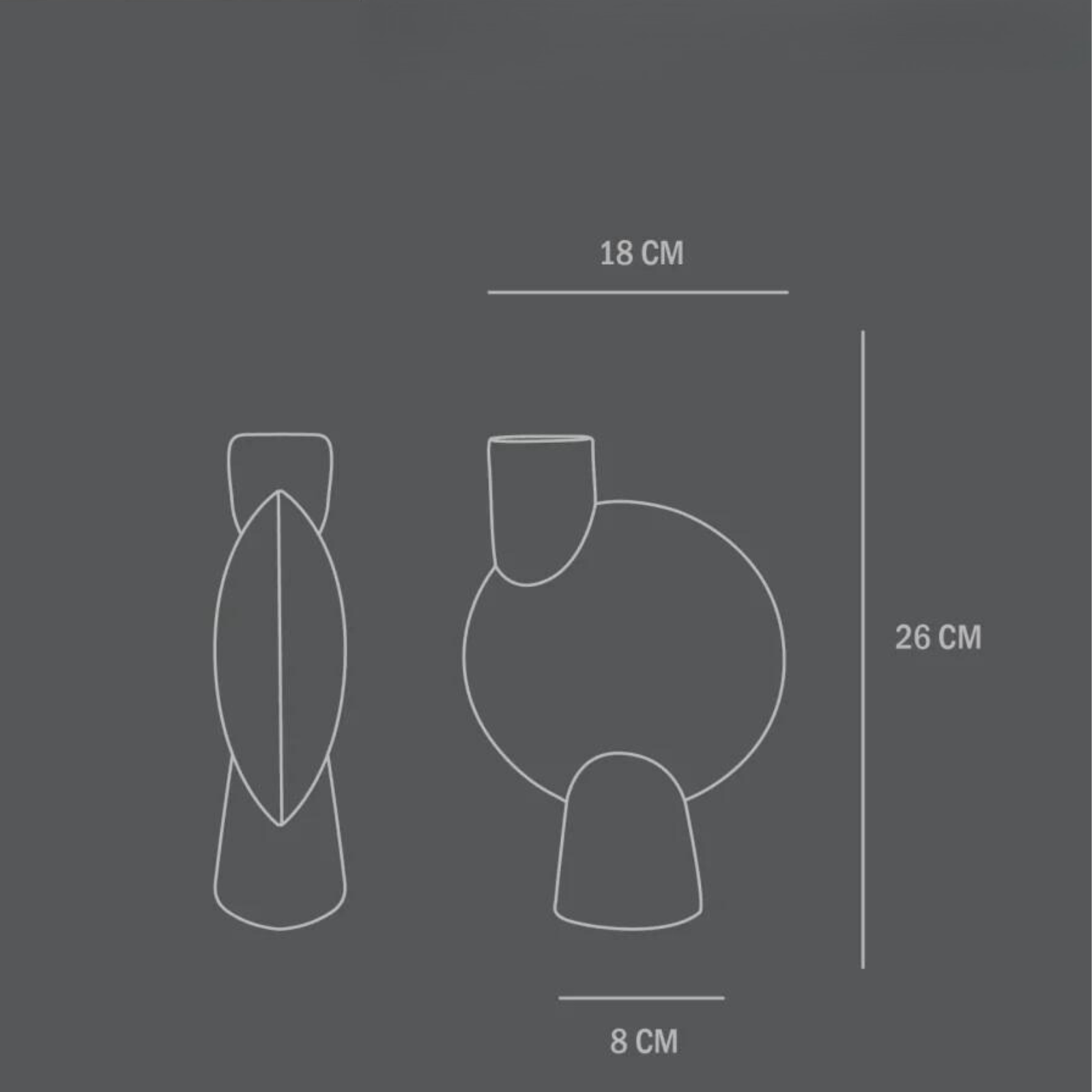 Sphere Bubl, Medio, Taupe | Vase (Warehouse Sale)