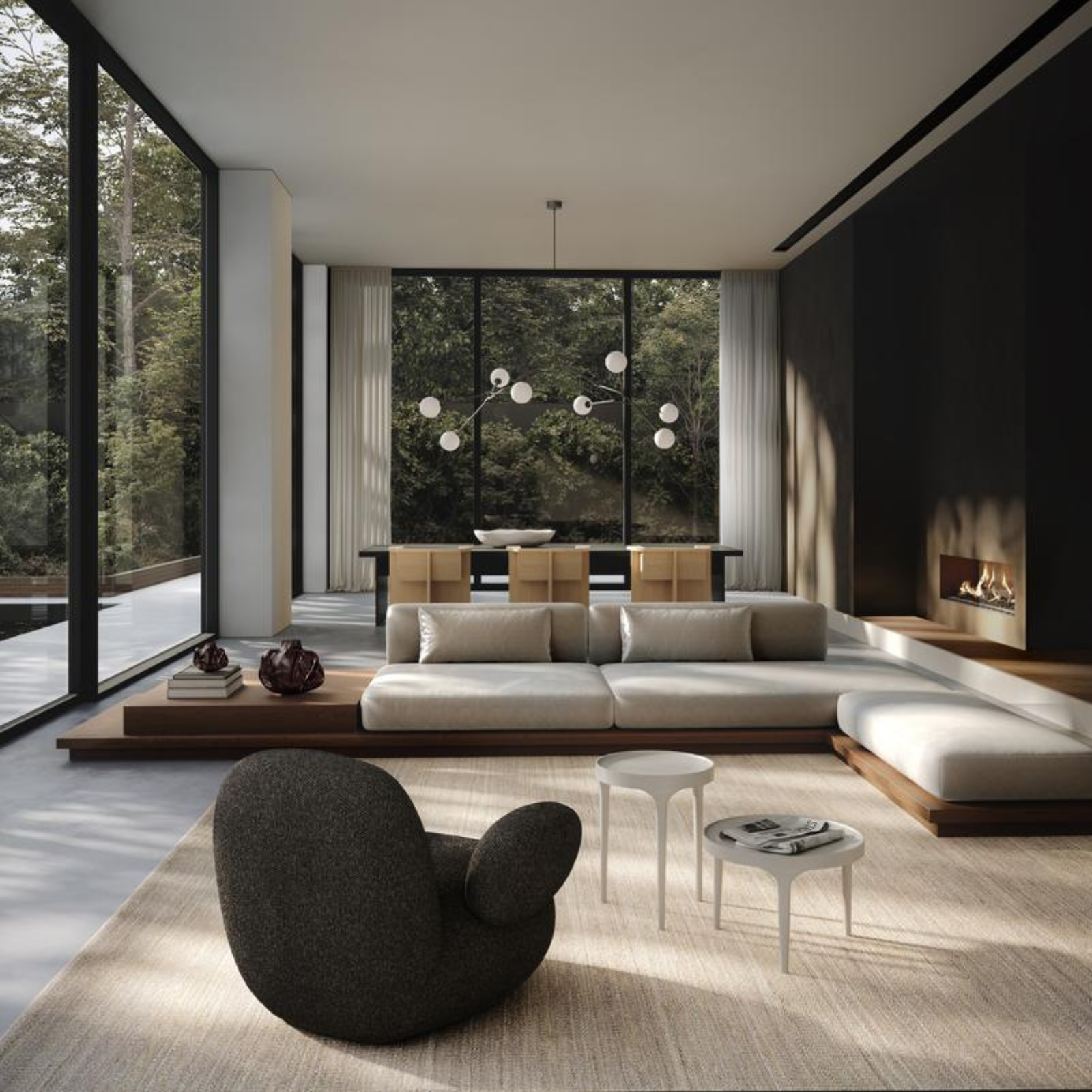Toe, Bouclé - Deep Taupe | Armchair