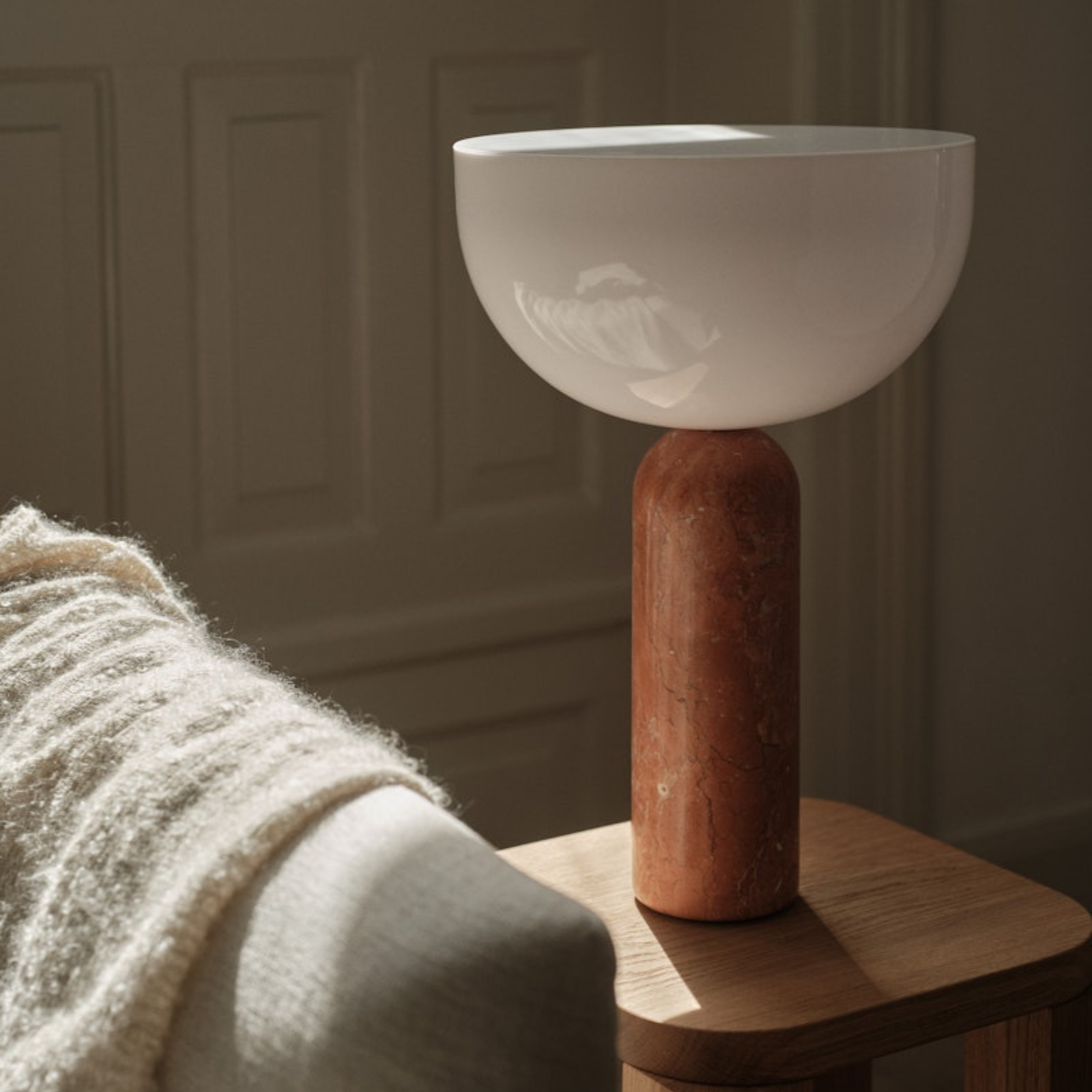 Kizu, Rosso Levanto Marble | Table Lamp (Warehouse Sale)
