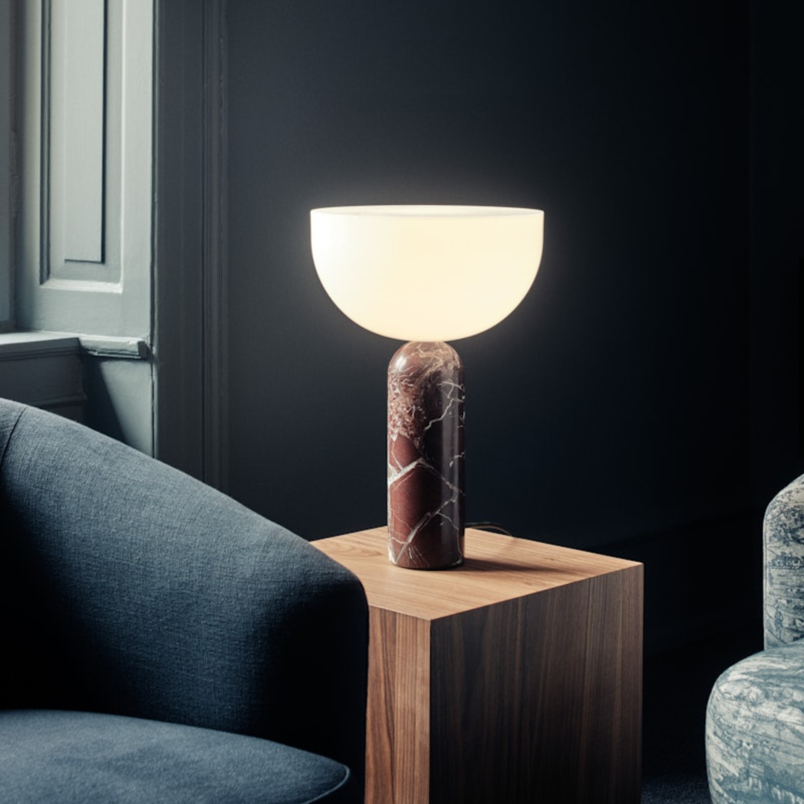 Kizu, Rosso Levanto Marble | Table Lamp (Warehouse Sale)
