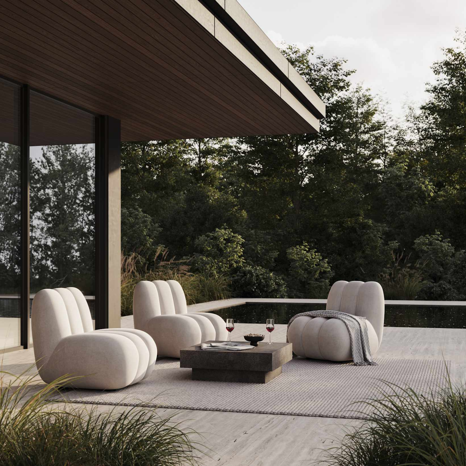 Toe, Warm Ash (C142) | Outdoor Sofa