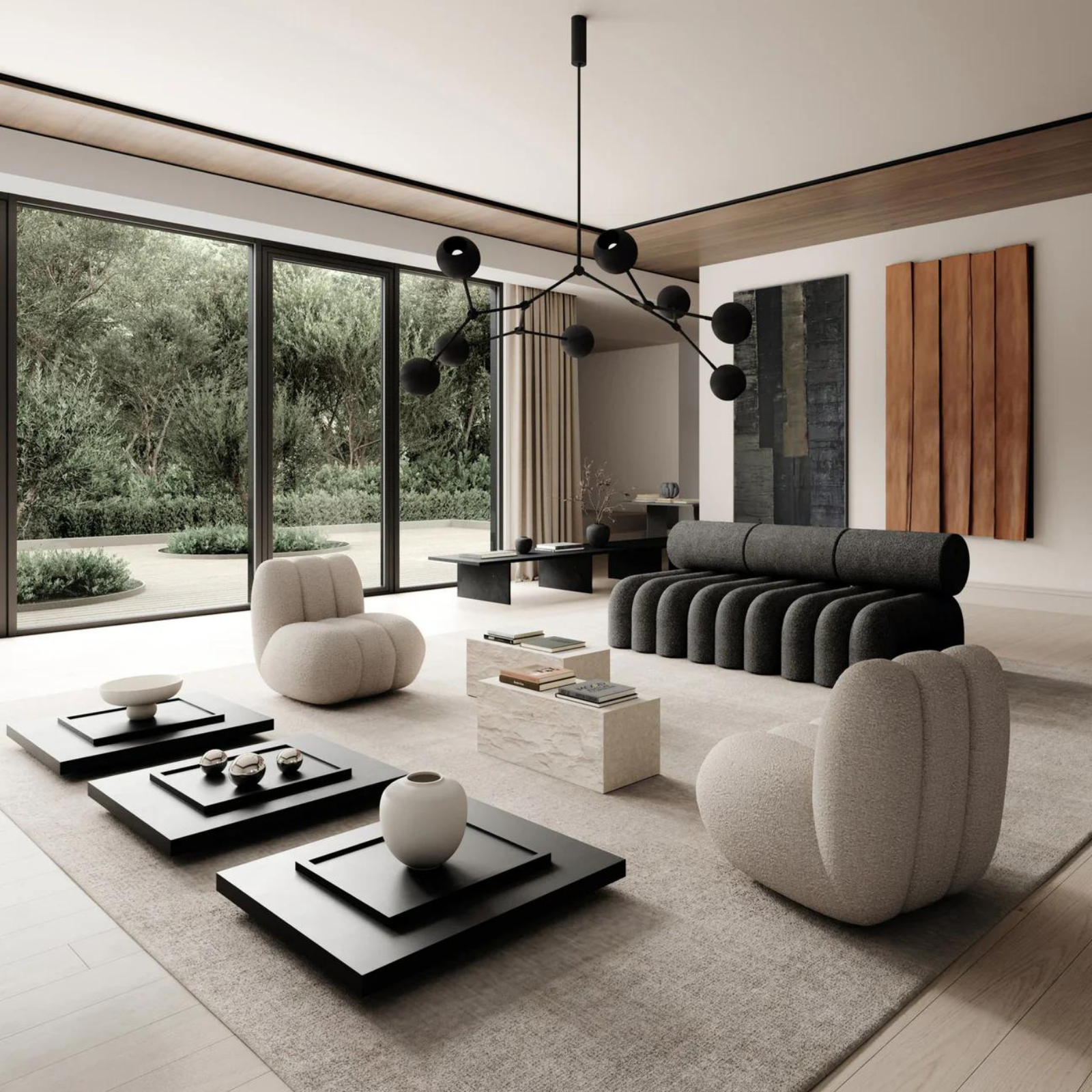 Toe Chair | Smoked Sand Bouclé