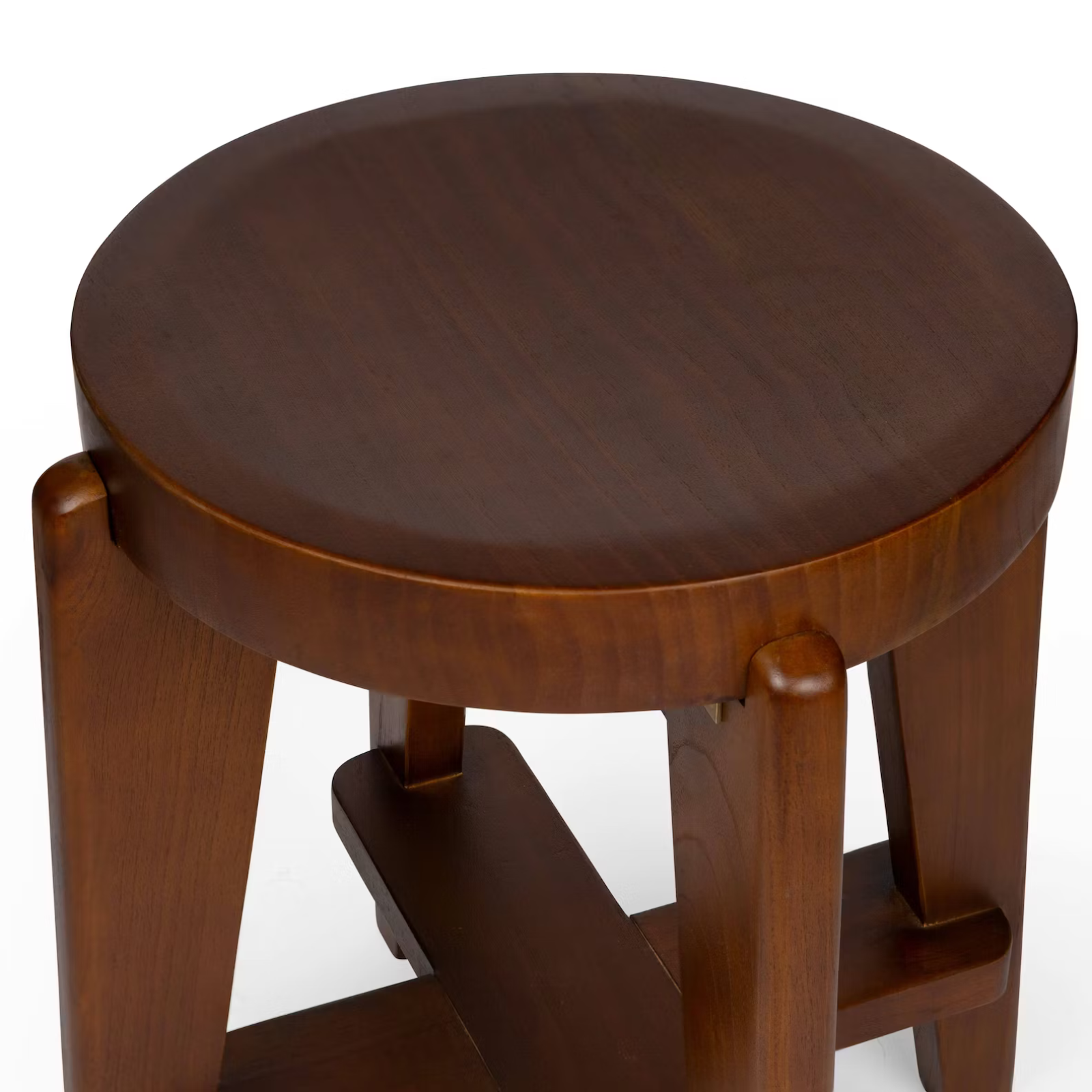 Low Bar Stool Wood DT.W.19. - Dark Brown