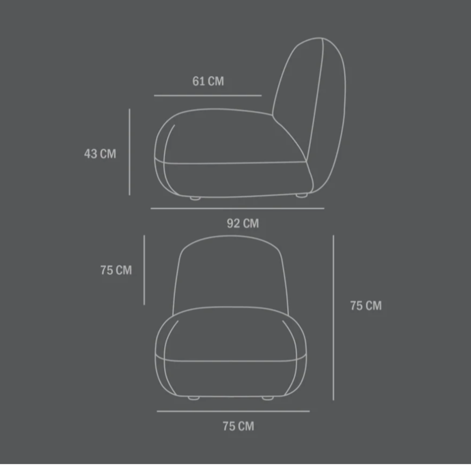 Toe Flat | Taupe Chair