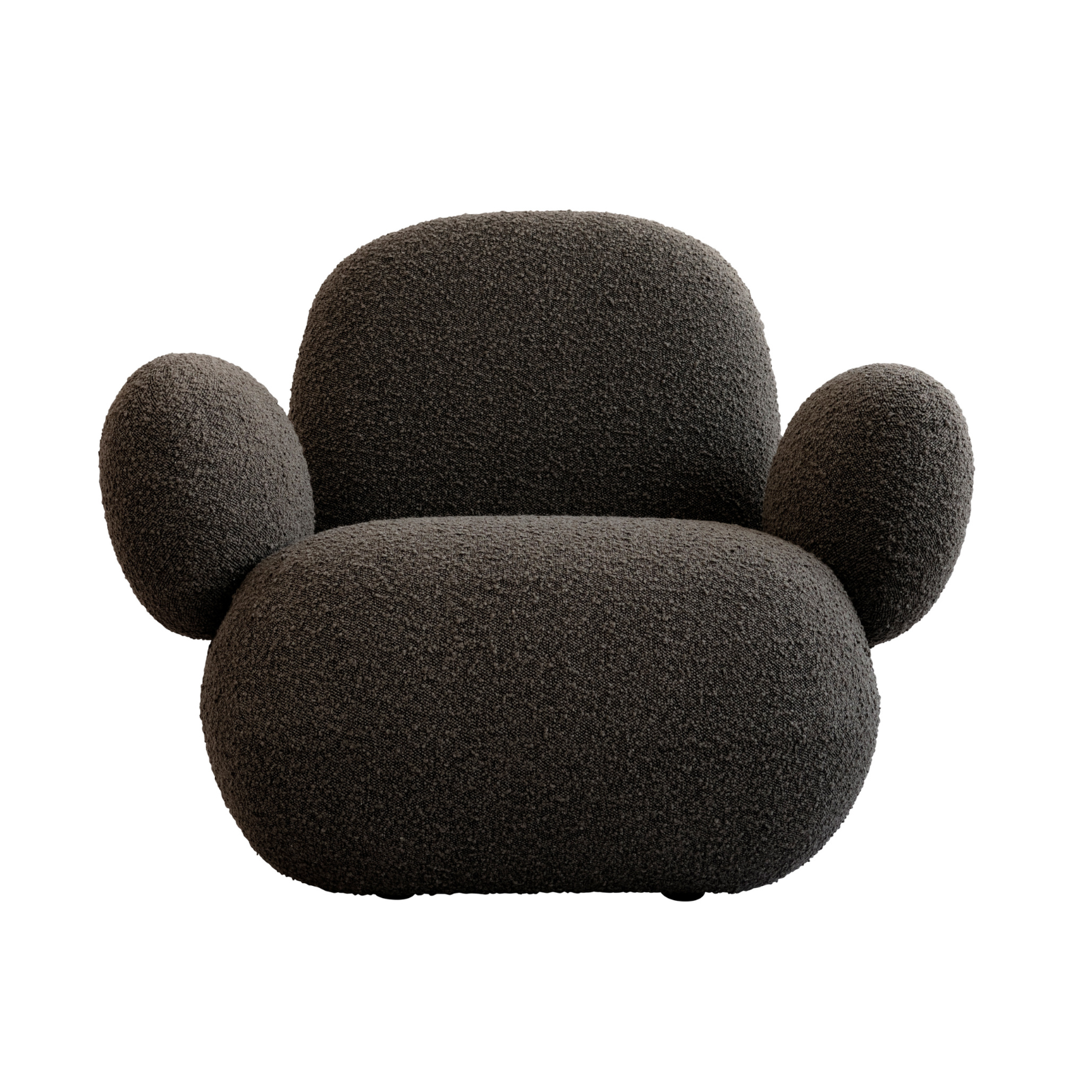 Toe, Bouclé - Deep Taupe | Armchair