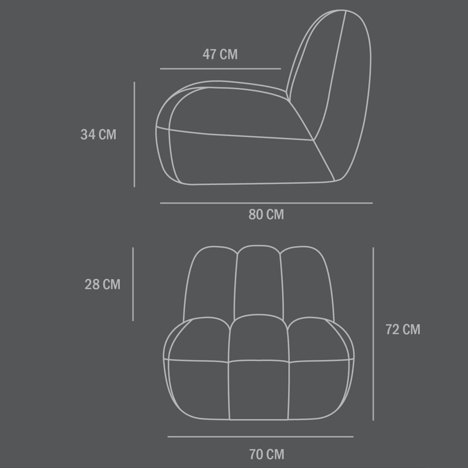 Toe, Warm Ash (C142) | Outdoor Sofa