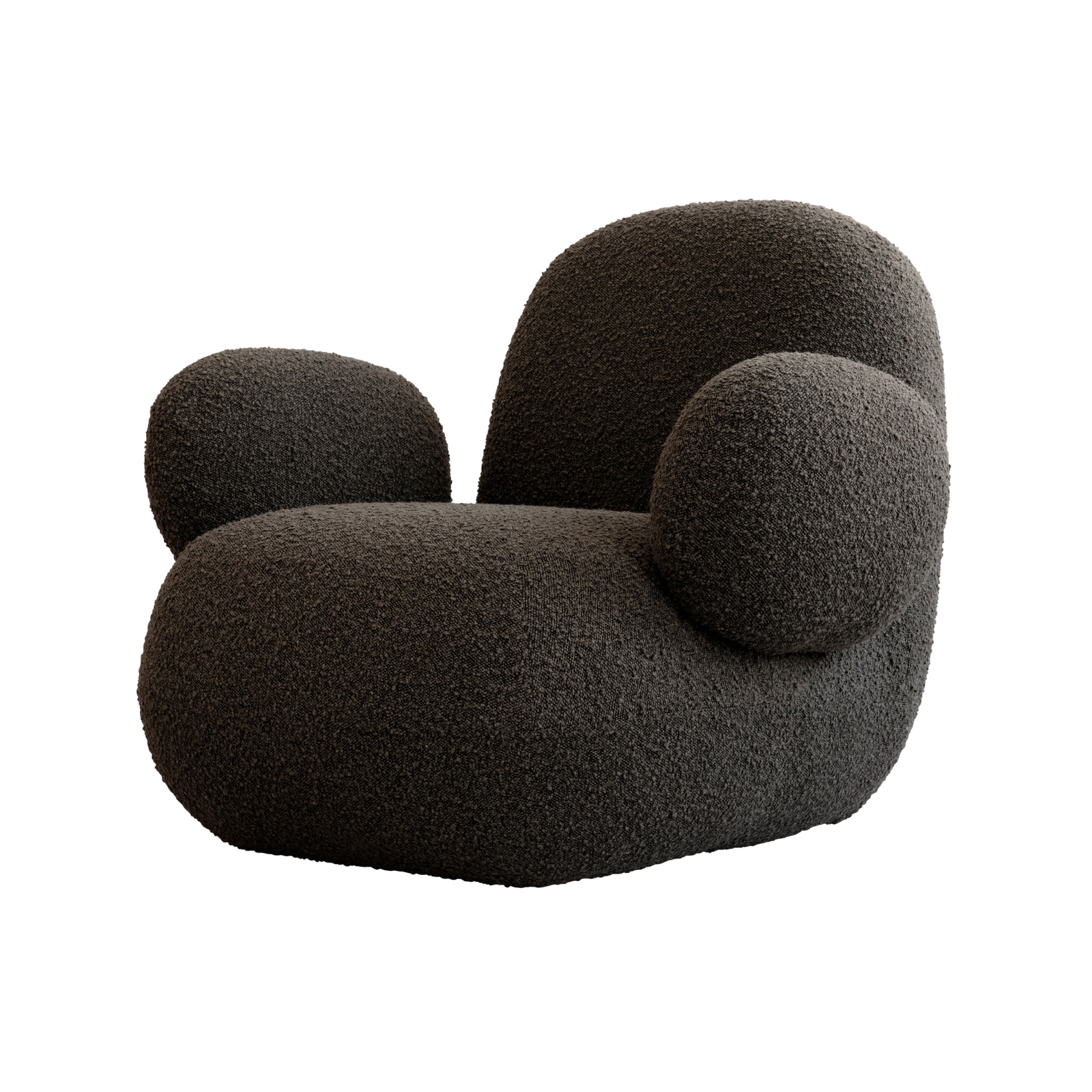 Toe, Bouclé - Deep Taupe | Armchair