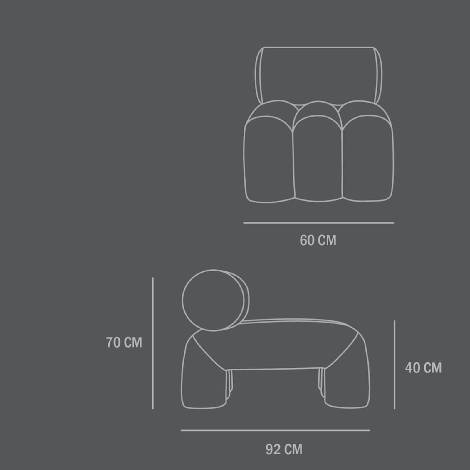 Foku, Warm Ash (C142) | Outdoor Sofa