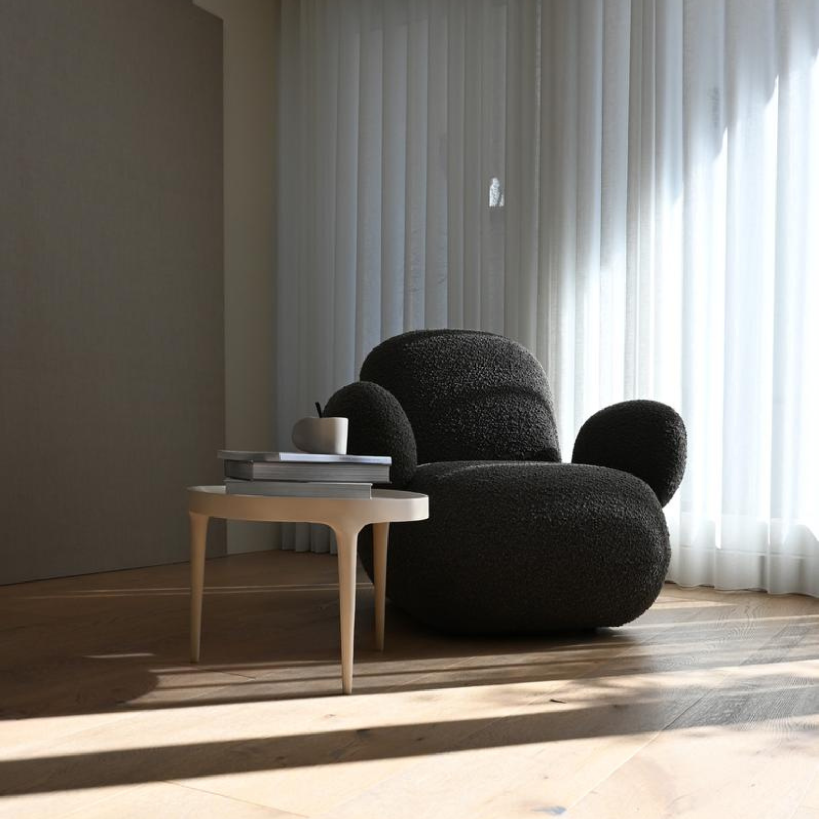 Toe, Bouclé - Deep Taupe | Armchair