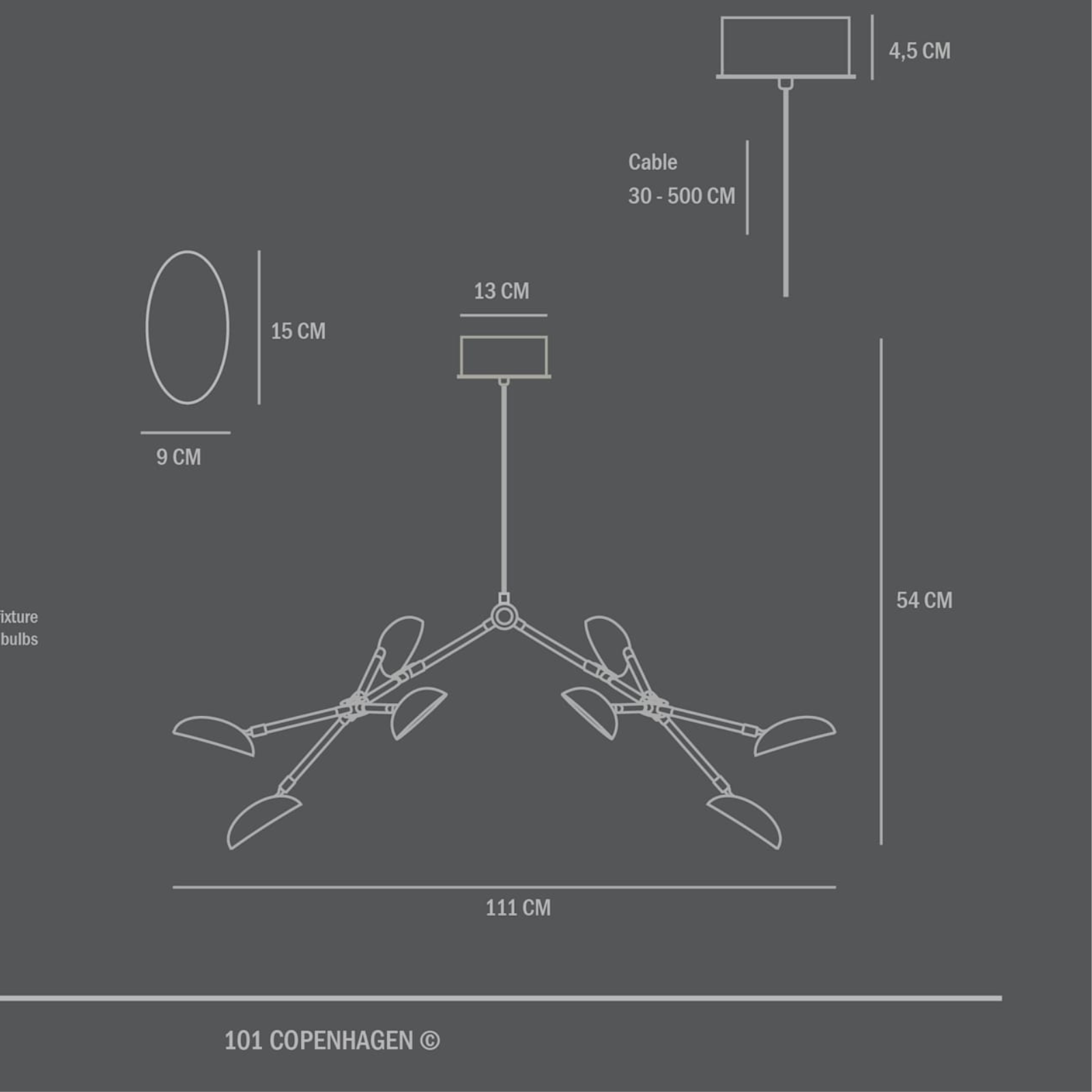 Drop, White, Mini | Chandelier