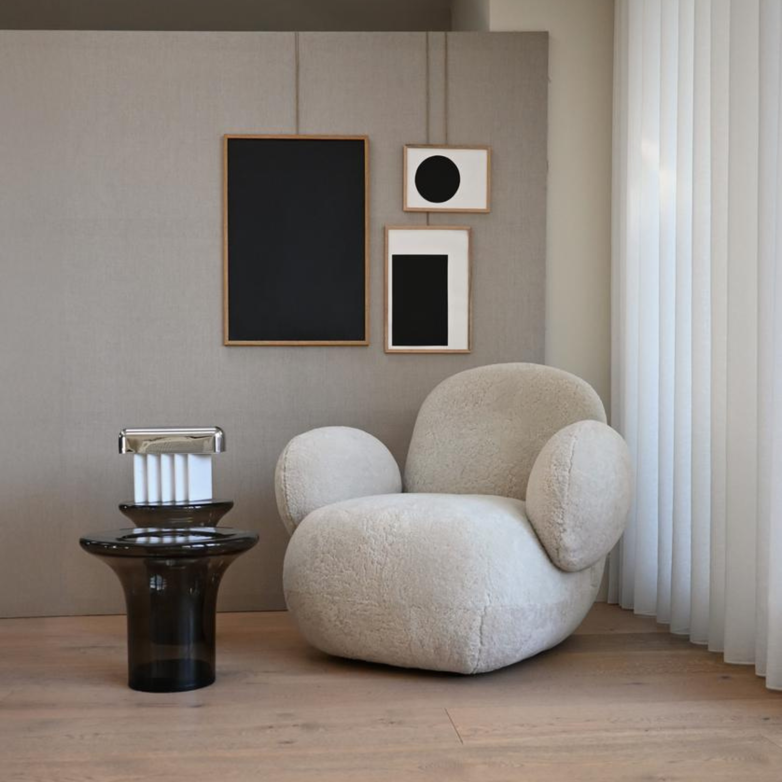 Toe, Bouclé - Off White | Armchair
