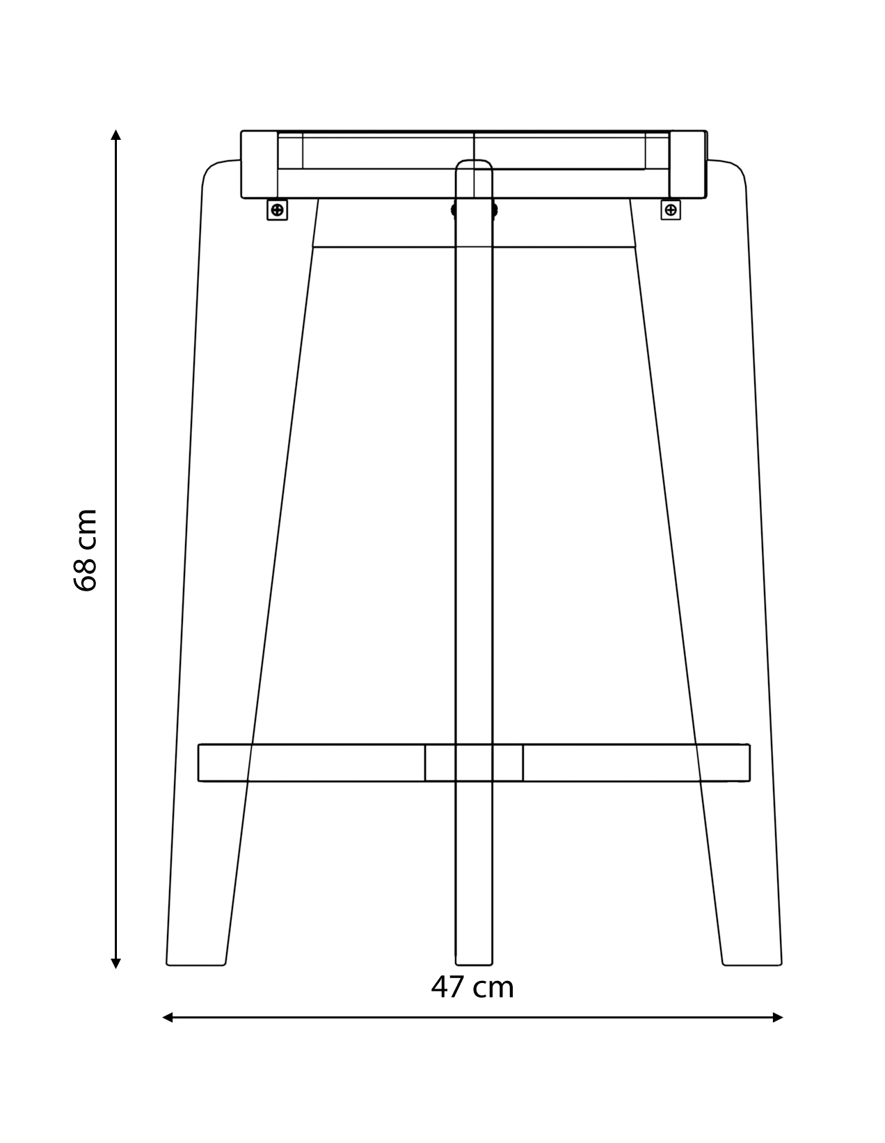 Bar stool Cane DT.W.19. - Charcoal Black