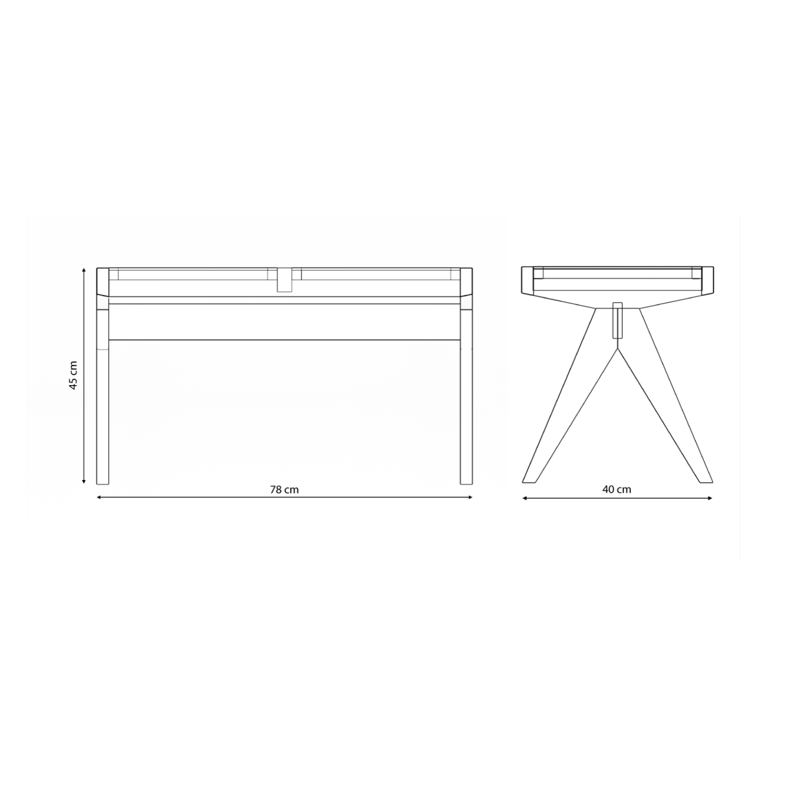 DETJER B.T.H. Flats 2 seater Dimensions