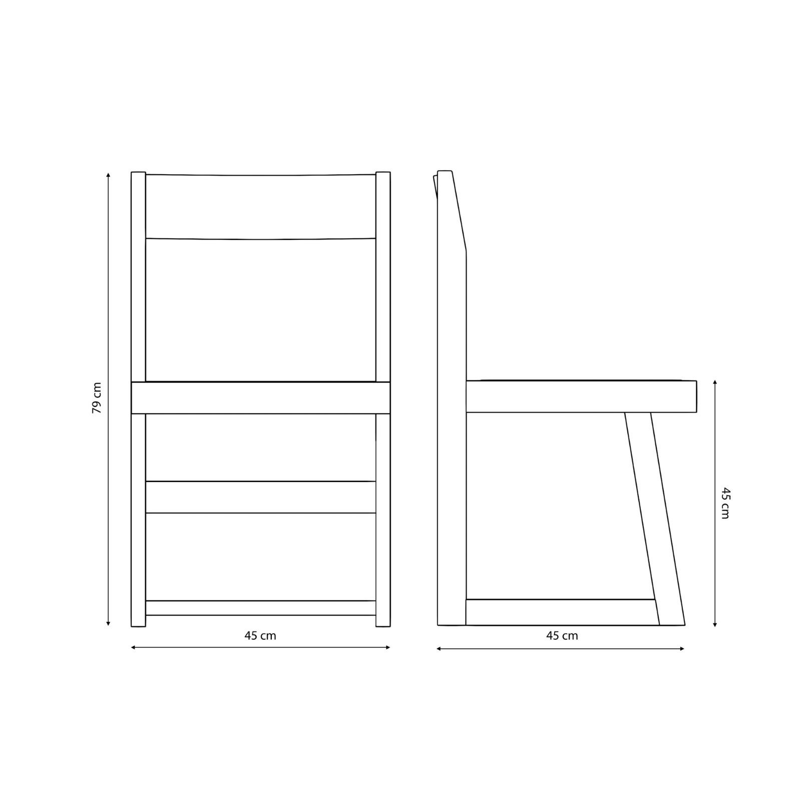 DETJER box chair Dimensions