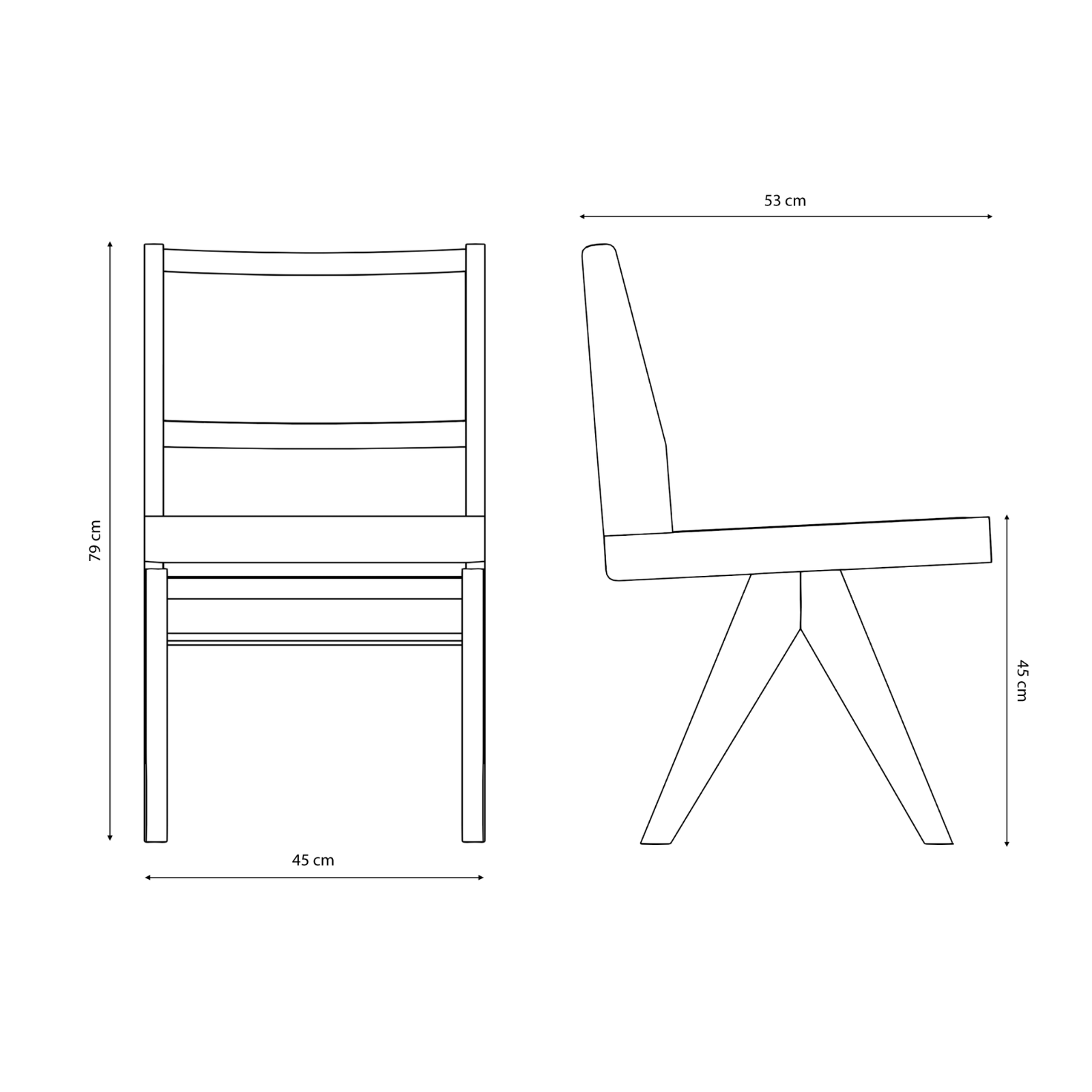 DETJER Dining Chair Dimensions