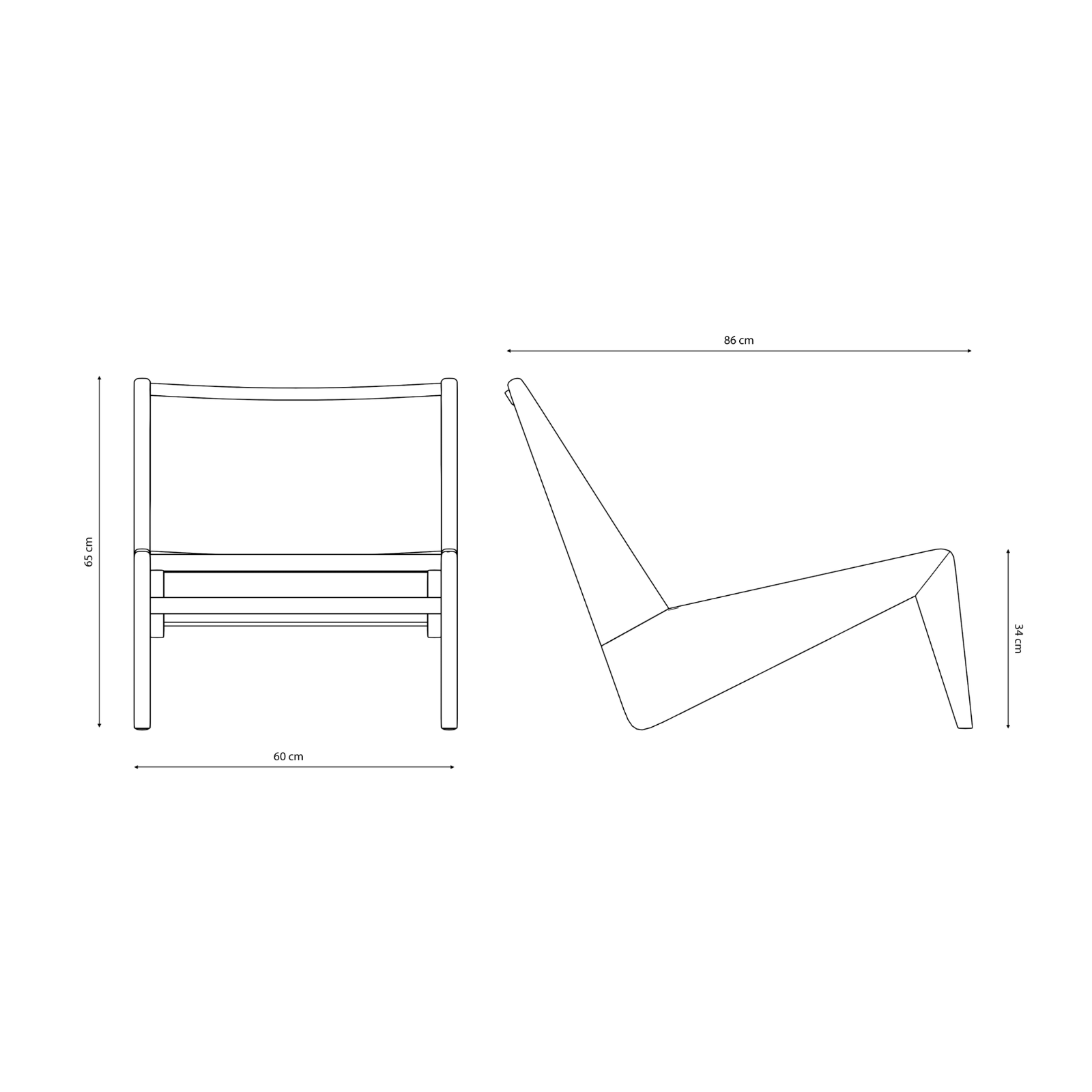 Kangaroo, Charcoal Black | Chair