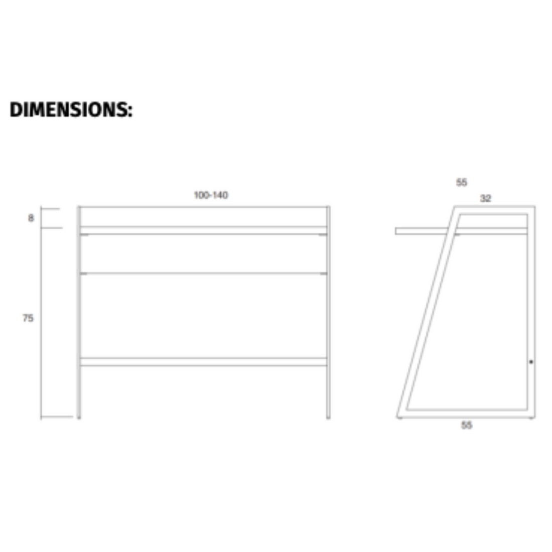 MOBENIA Nerd Desk Dimensions