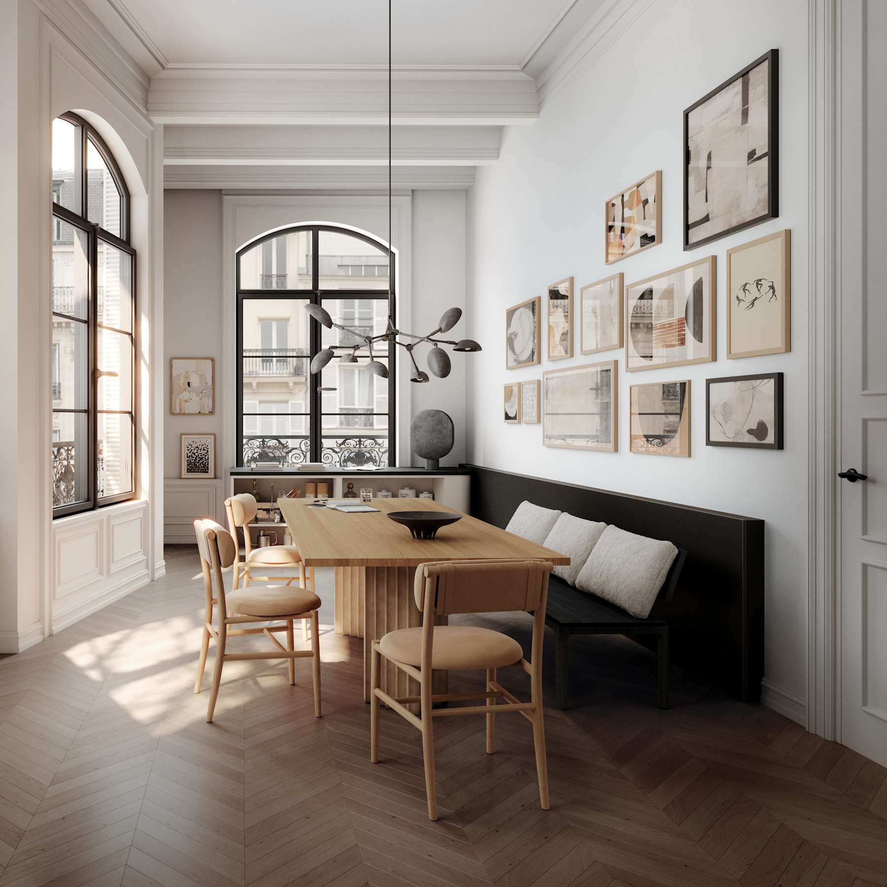 Arc Dining Table, L250 - Natural Oak