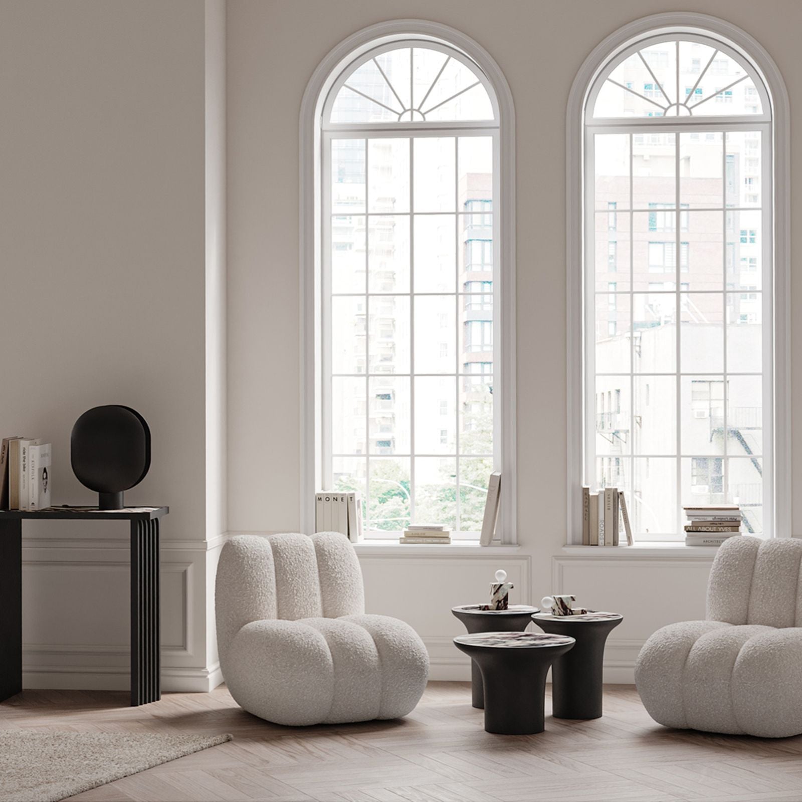 Trumpet | Side Table Tall Calacatta Stone