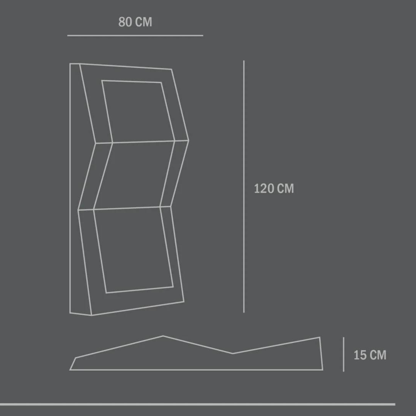 Sculpt Wall Art, Face Big | Dark Grey