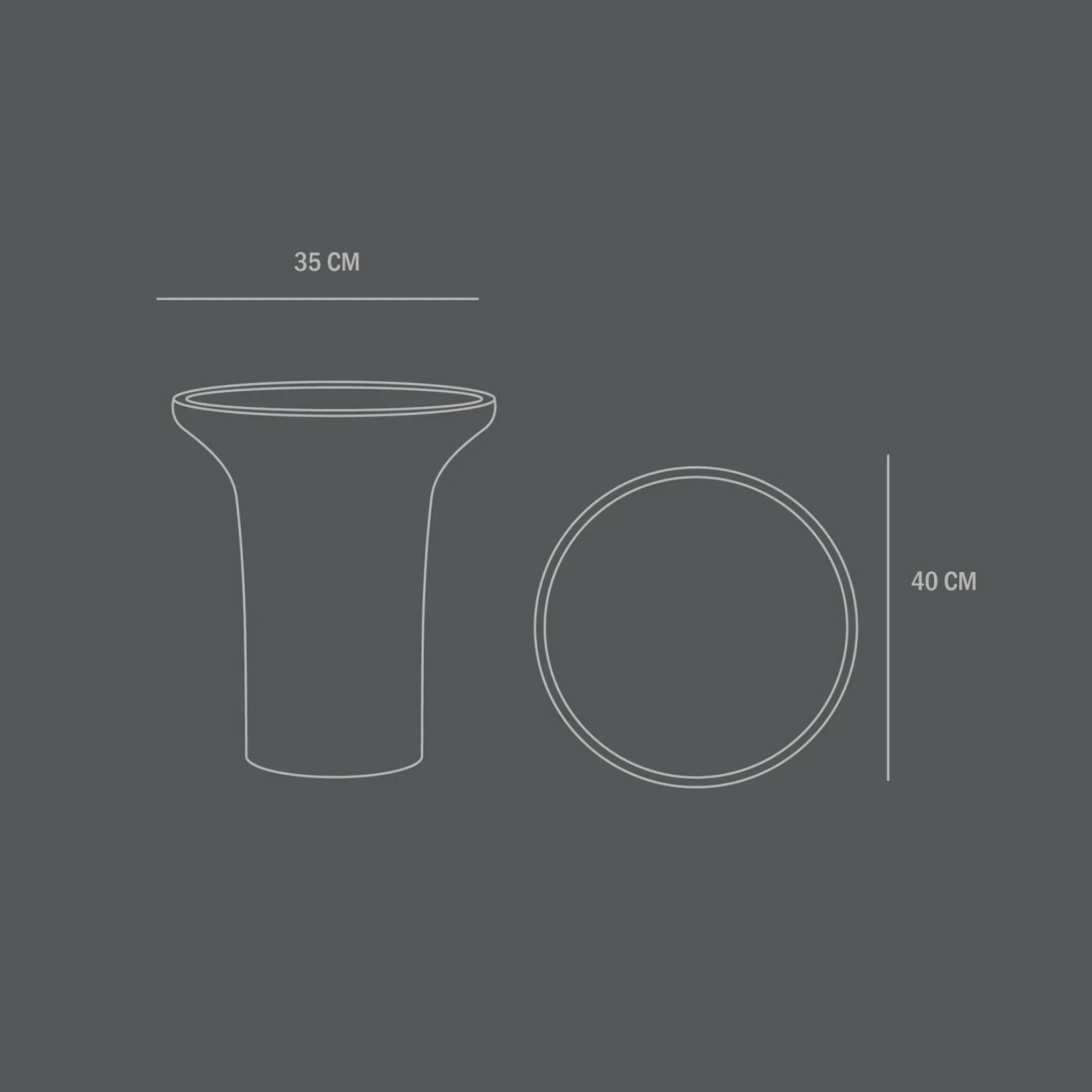 Trumpet | Side Table Tall Calacatta Stone