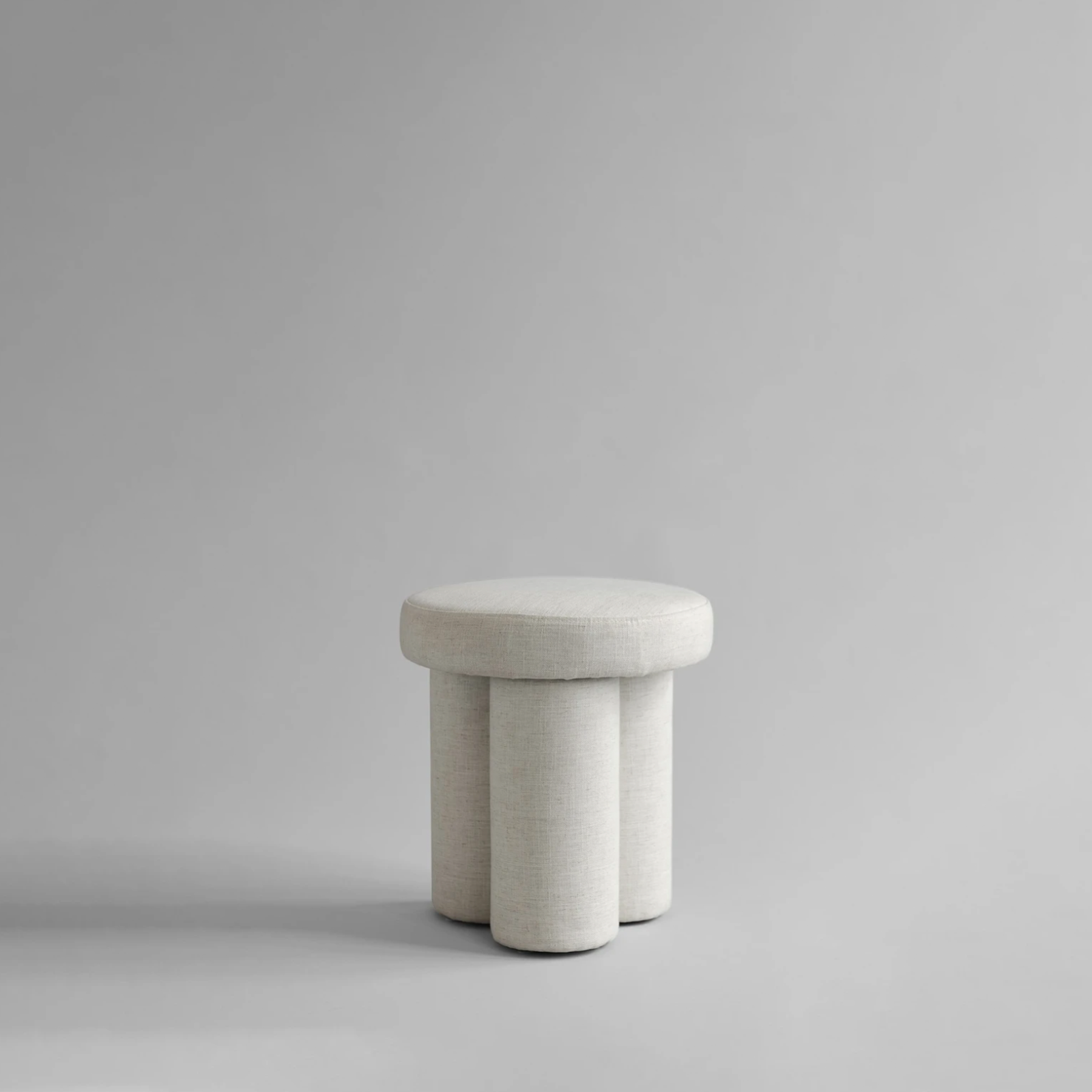Big Foot Stool Linen - White Chalk