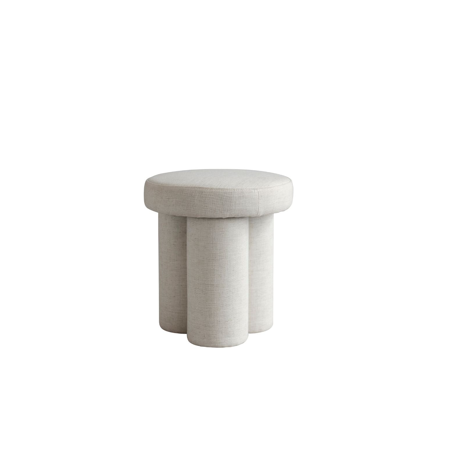 Big Foot Stool Linen - White Chalk