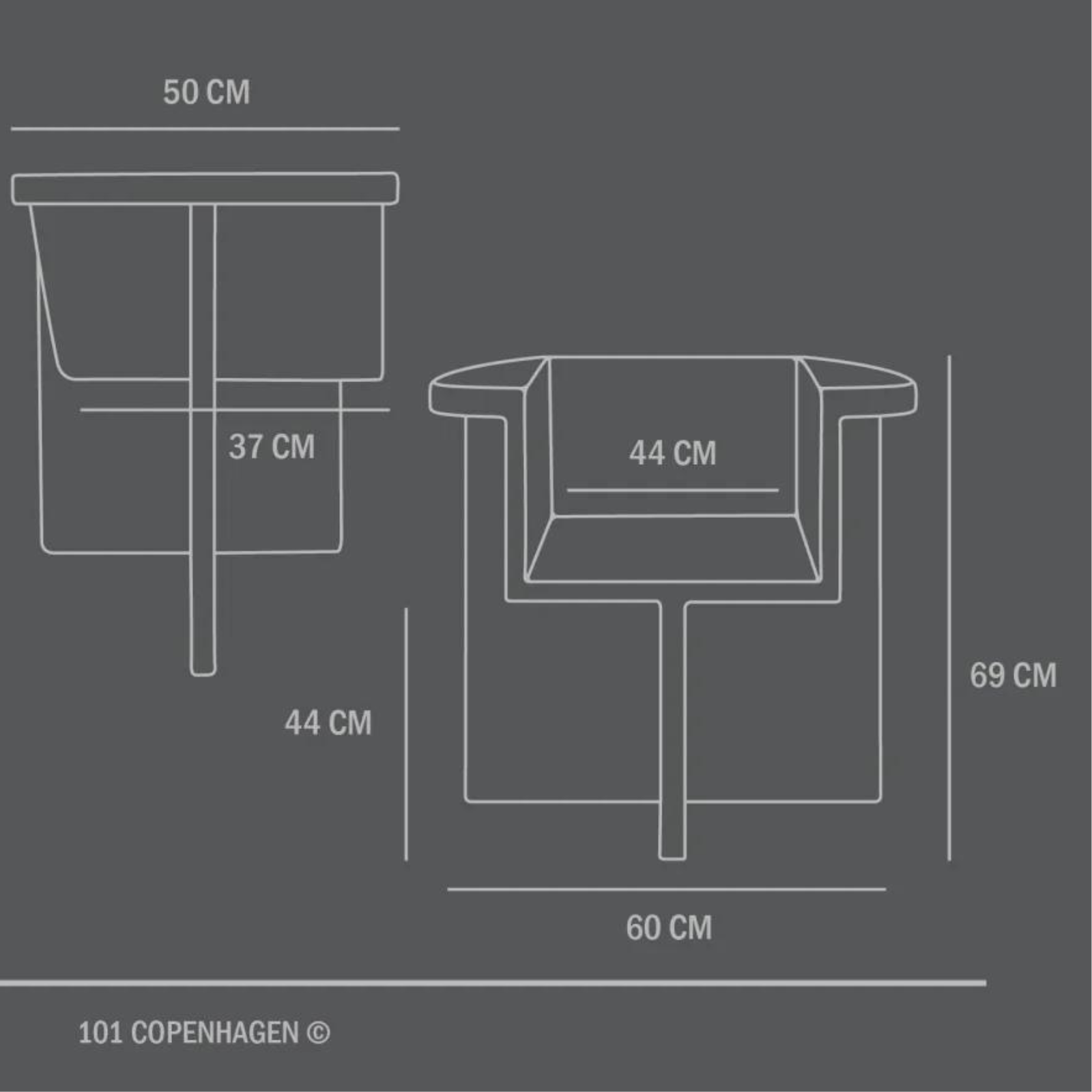 101 Brutus Dining Chair Dimensions