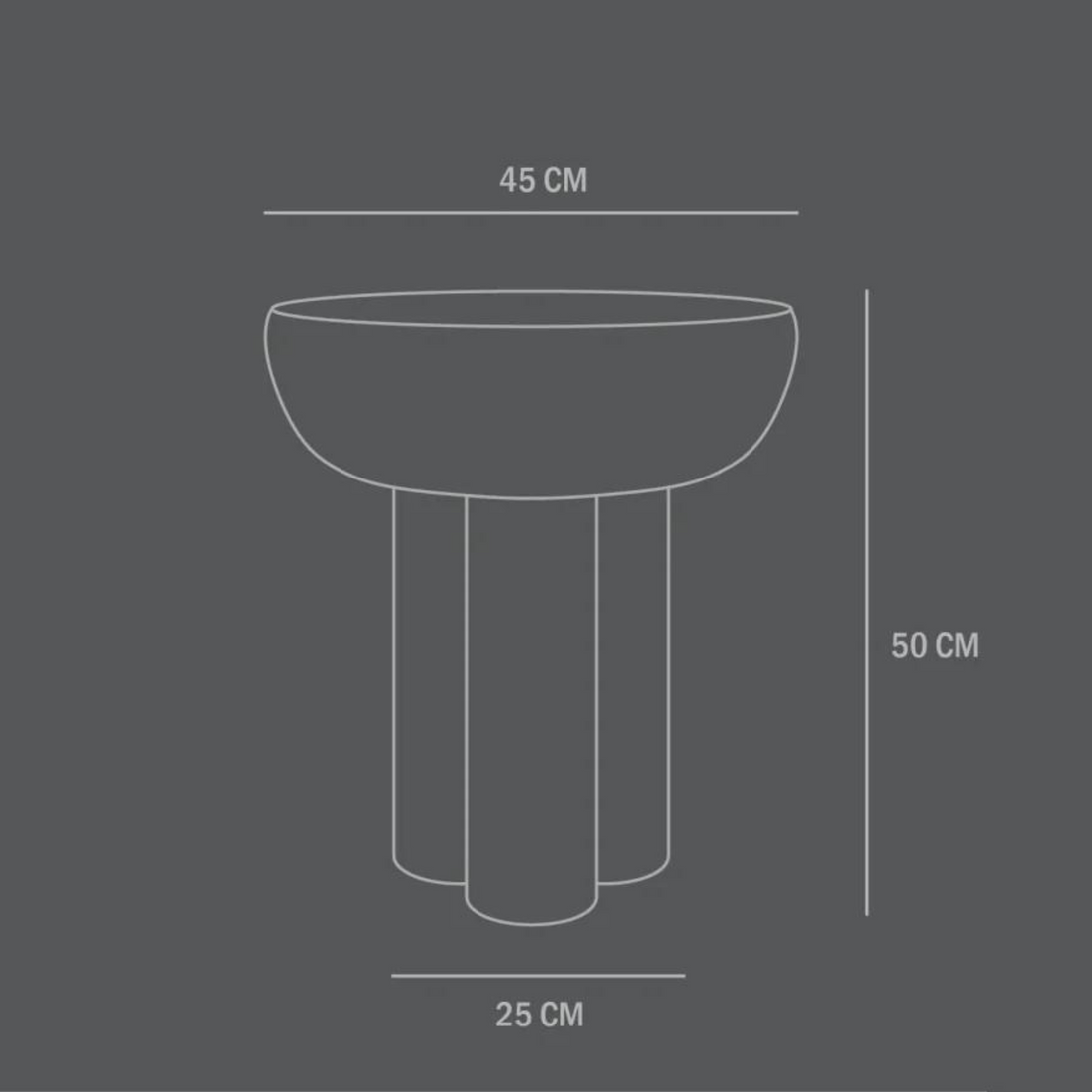 101 Crown Side Table Dimensions