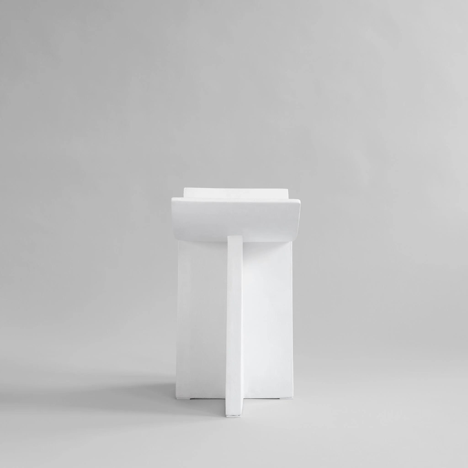 101 Brutus Stool White Side