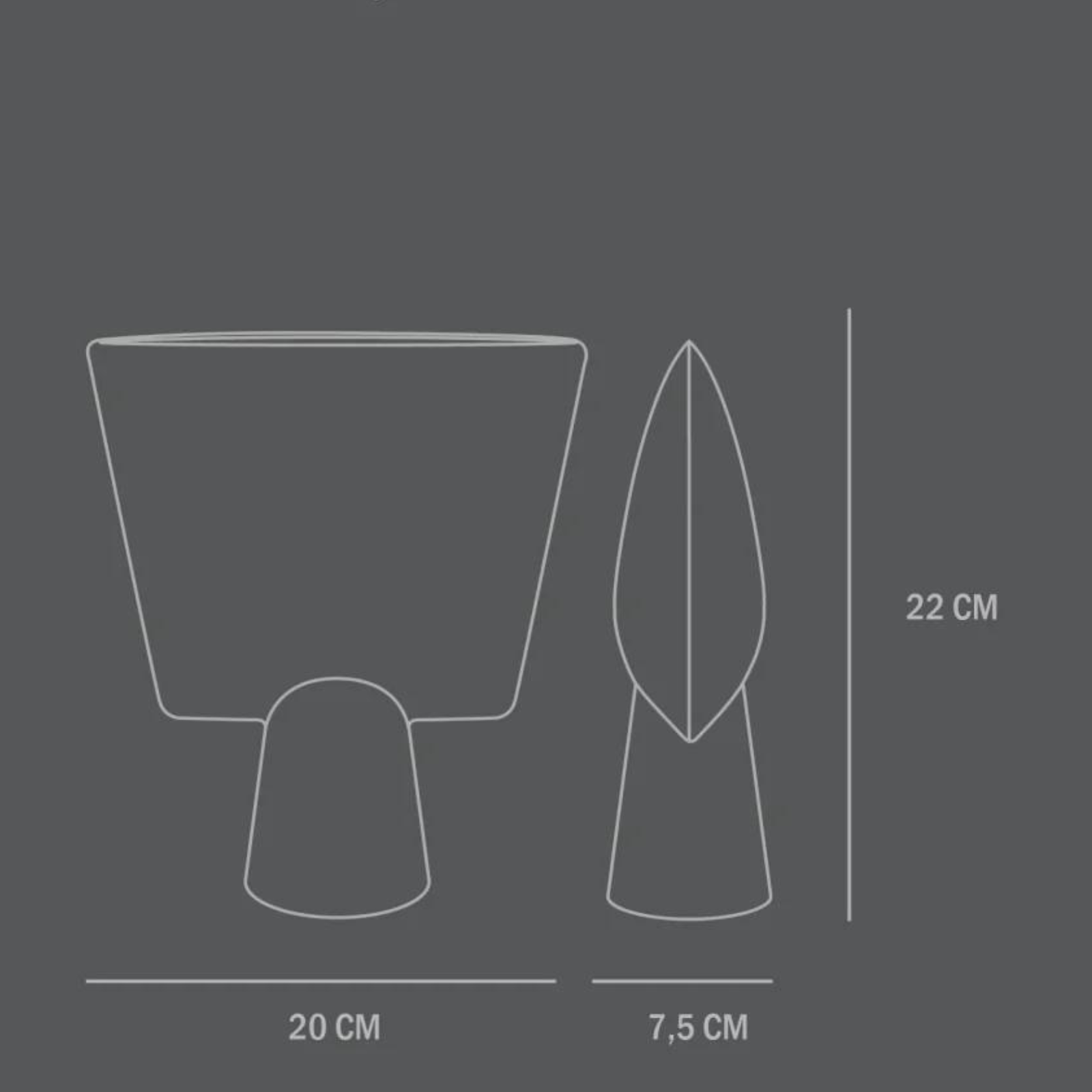 Sphere Triangle, Mini, Taupe | Vase (Warehouse Sale)