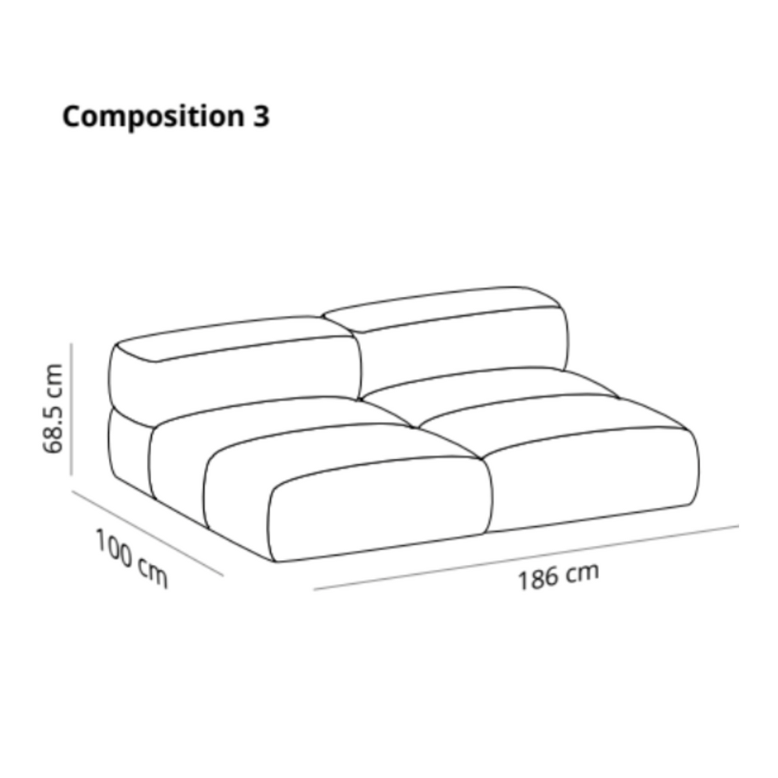 Savina 2 seater | Modular Sofa