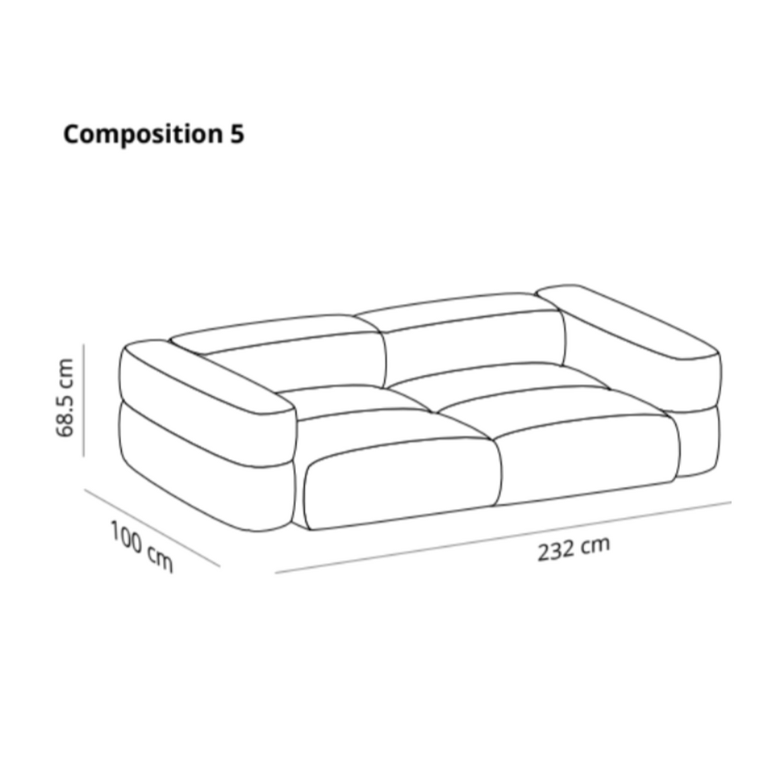 Savina 2 seater | Modular Sofa