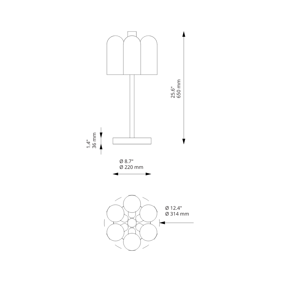 Odyssey 6 | Table Lamp