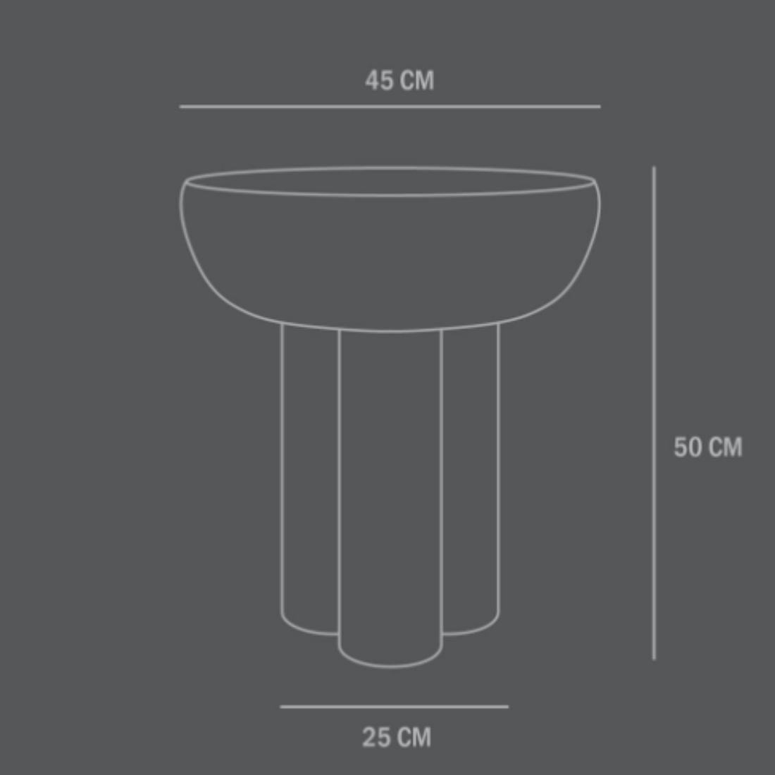 Crown, Tall | Side Table Smoked Forest