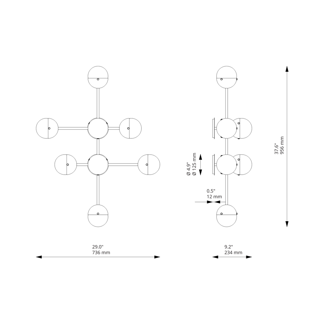 Molecule 8 | Wall Sconce