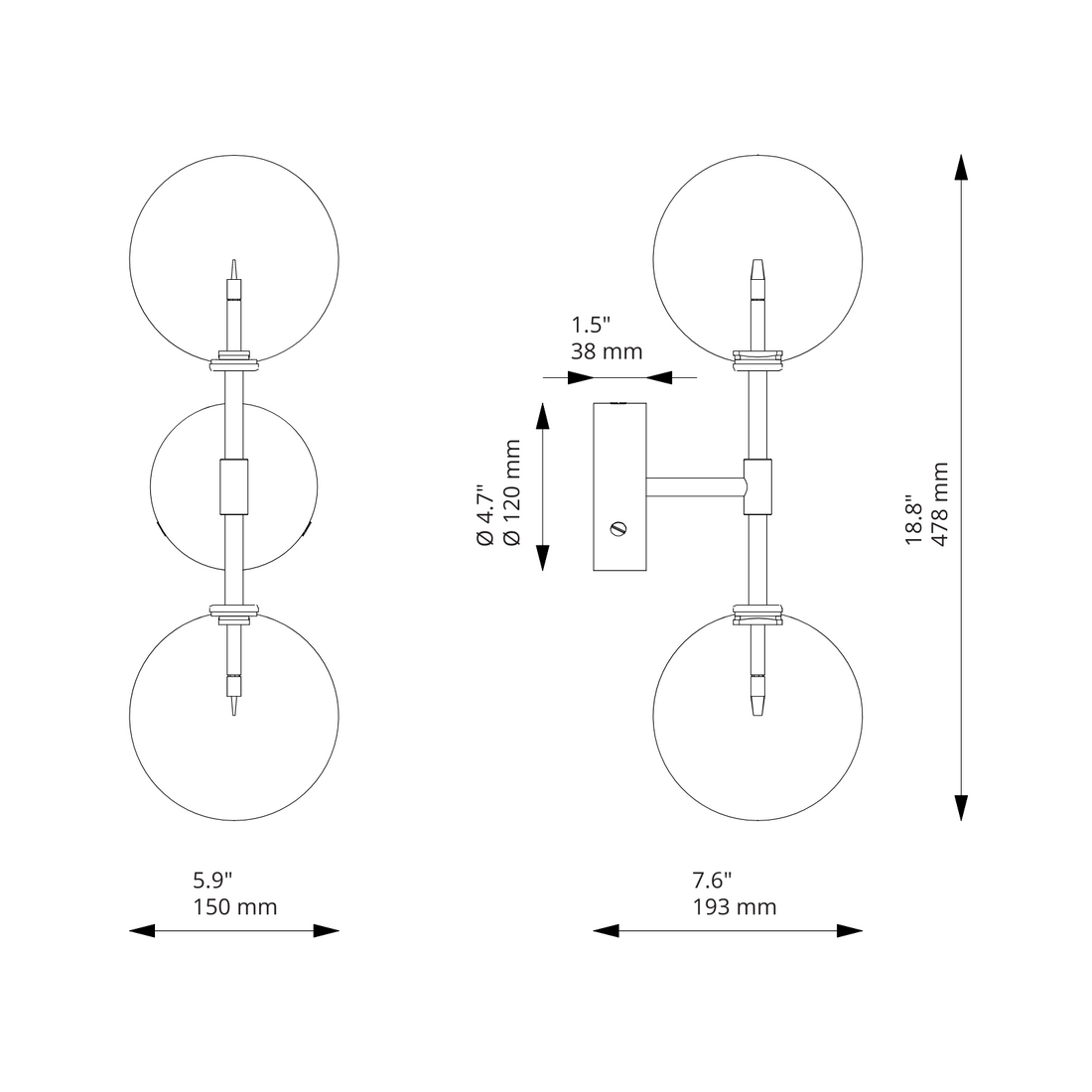 Dawn Dual | Wall Sconce