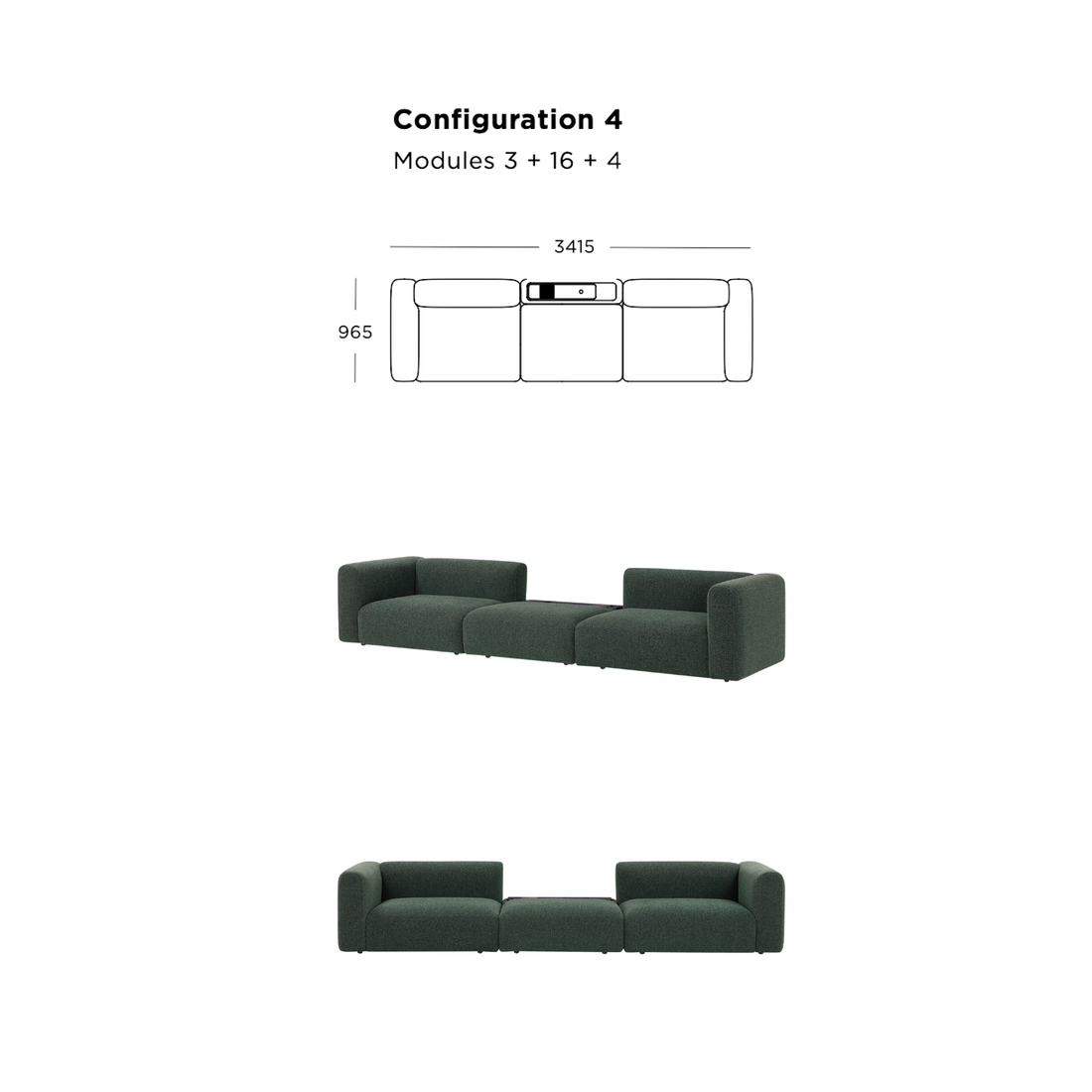 Boketto, 3 Seater | Modular Sofa