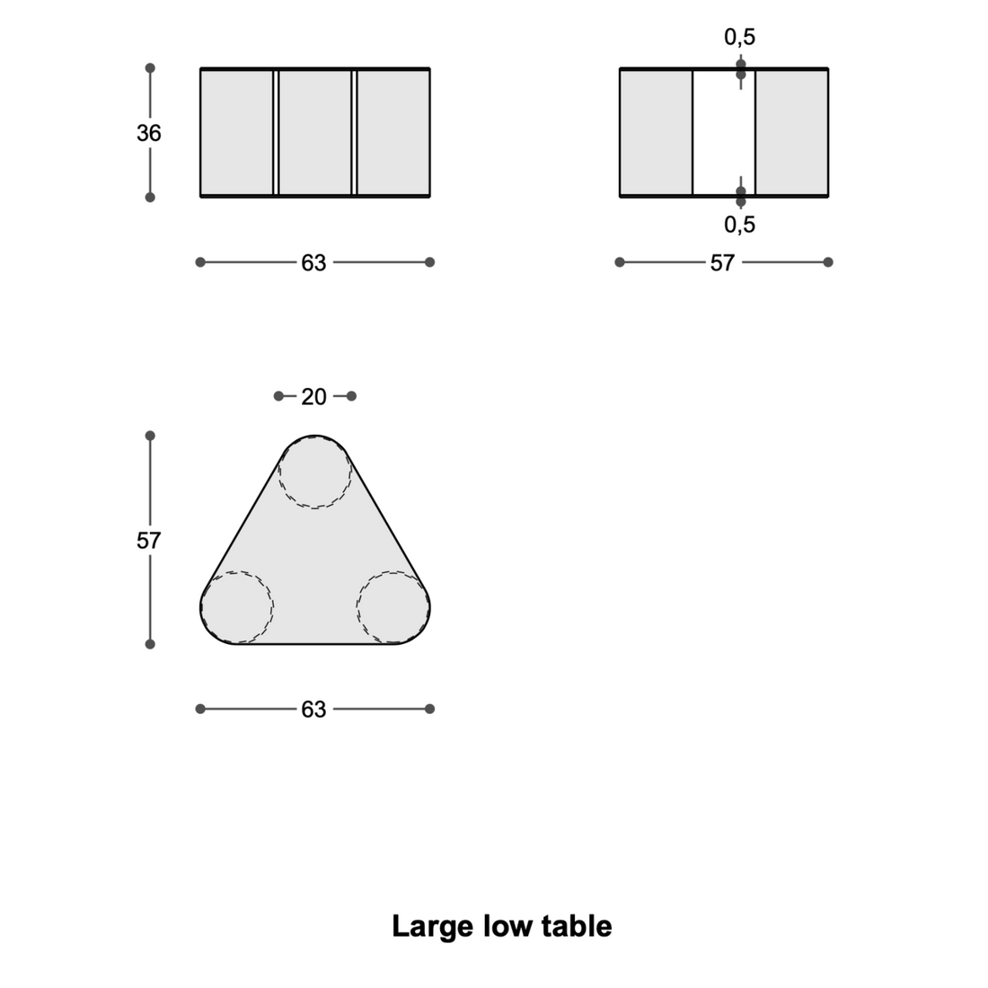 Tres, Low | Coffee Tables