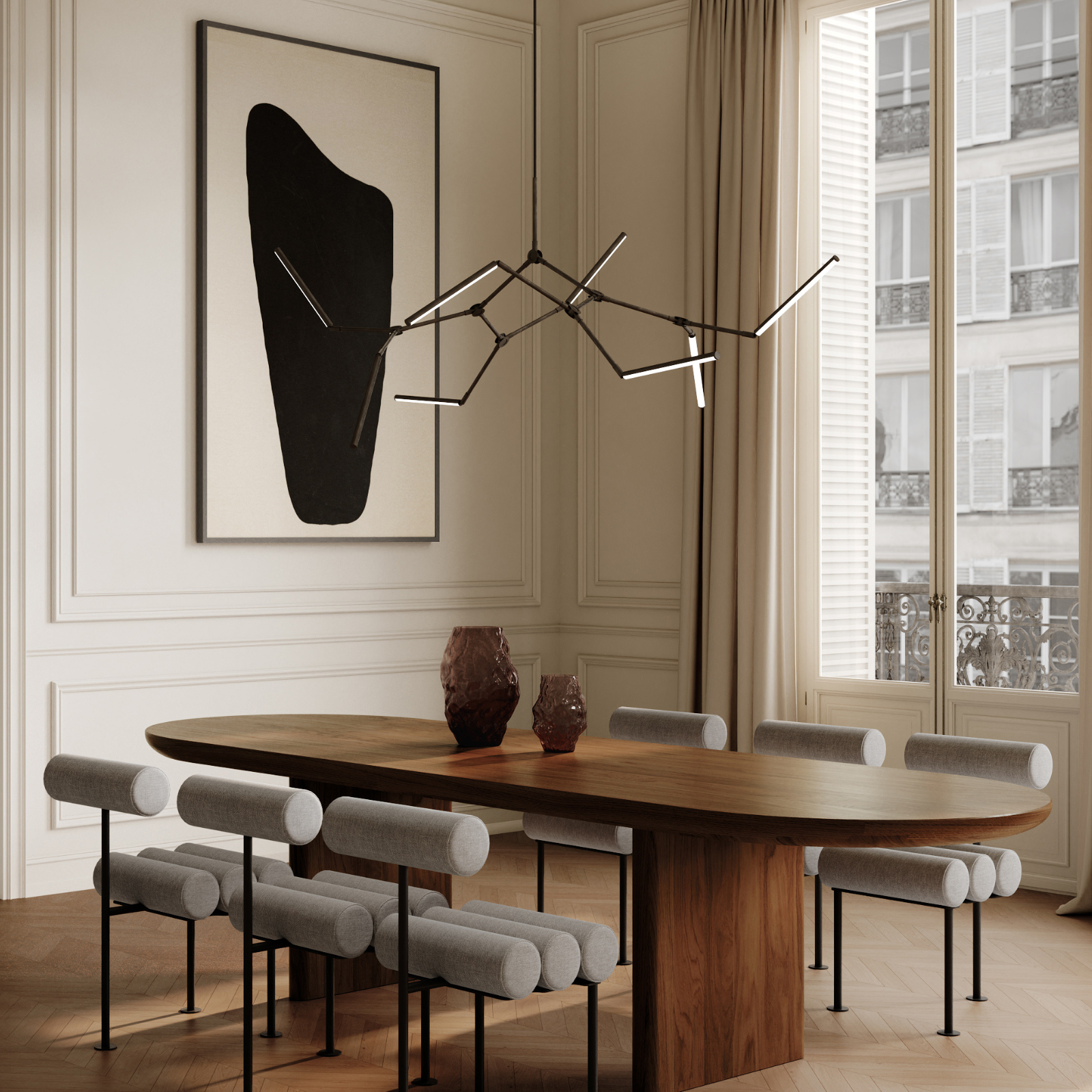 Stick, Mini, Bronze | Chandelier