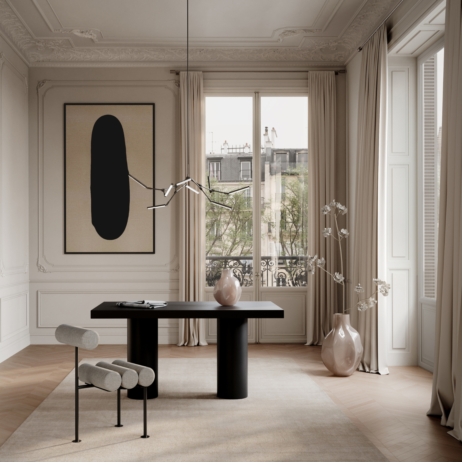 Stick, Mini, Bronze | Chandelier