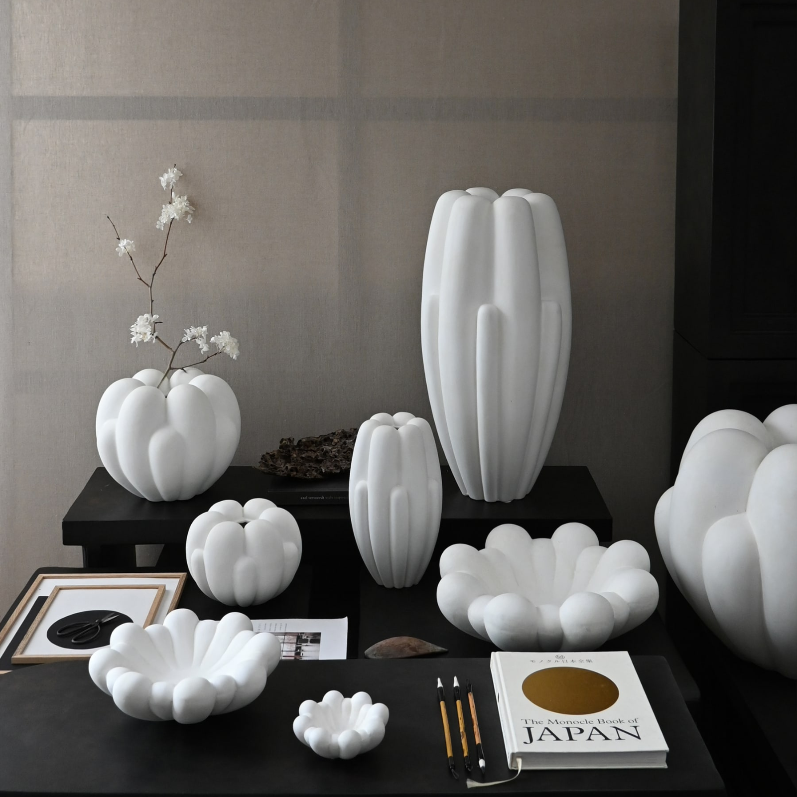 Bloom Tray, Medio, Bone White