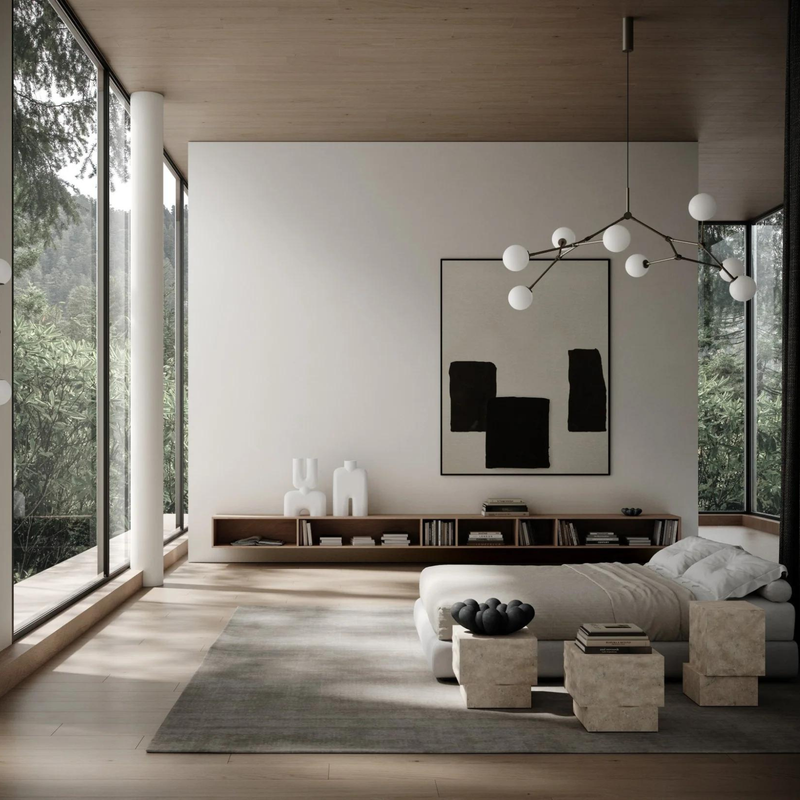 Temple Limestone Low | Coffee table