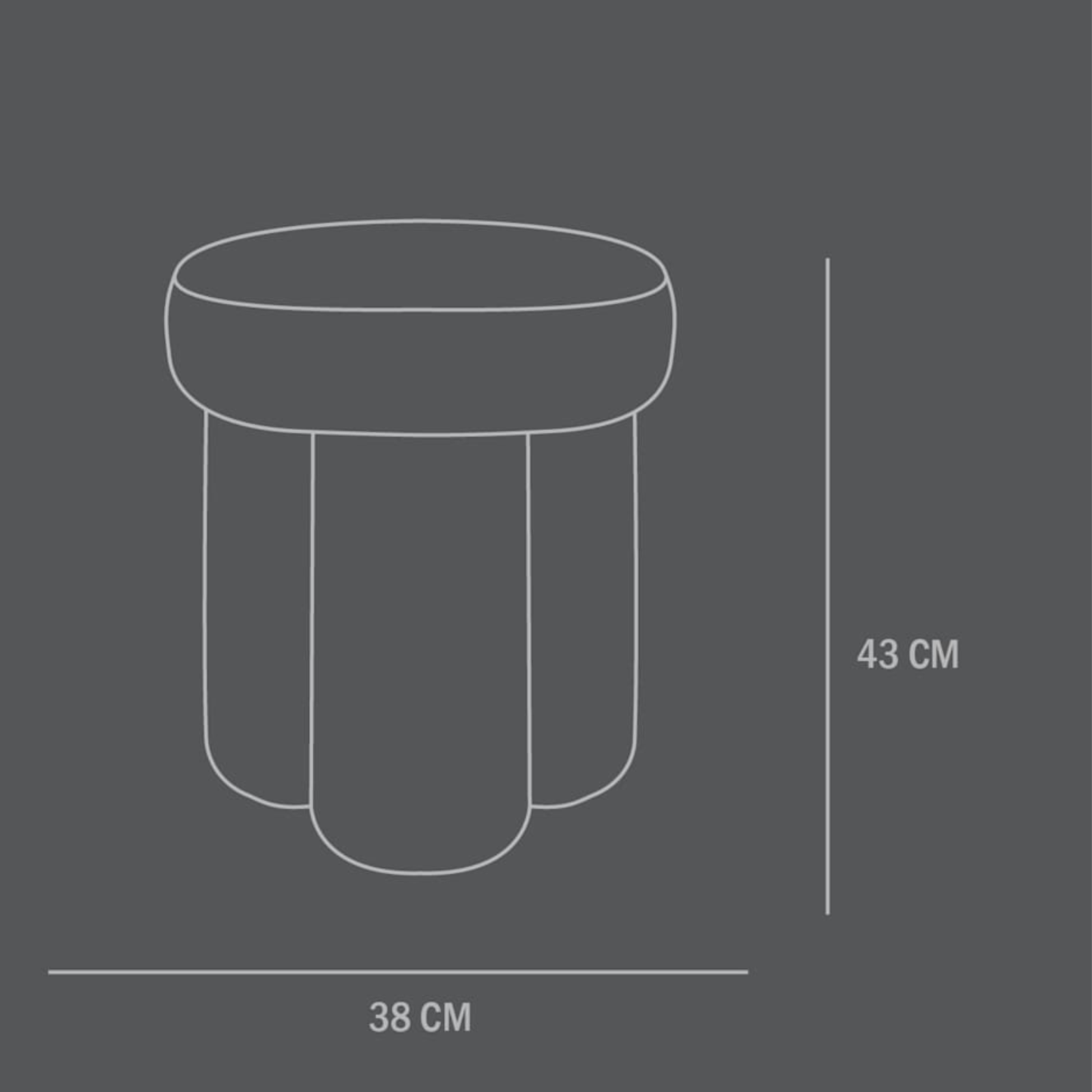 Big Foot Stool, Warm Ash (C142) | Outdoor