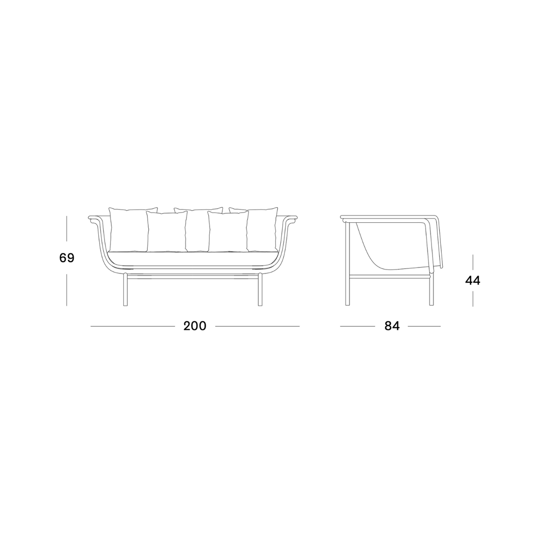 Wicked, 3 seater | Outdoor Lounge Sofa