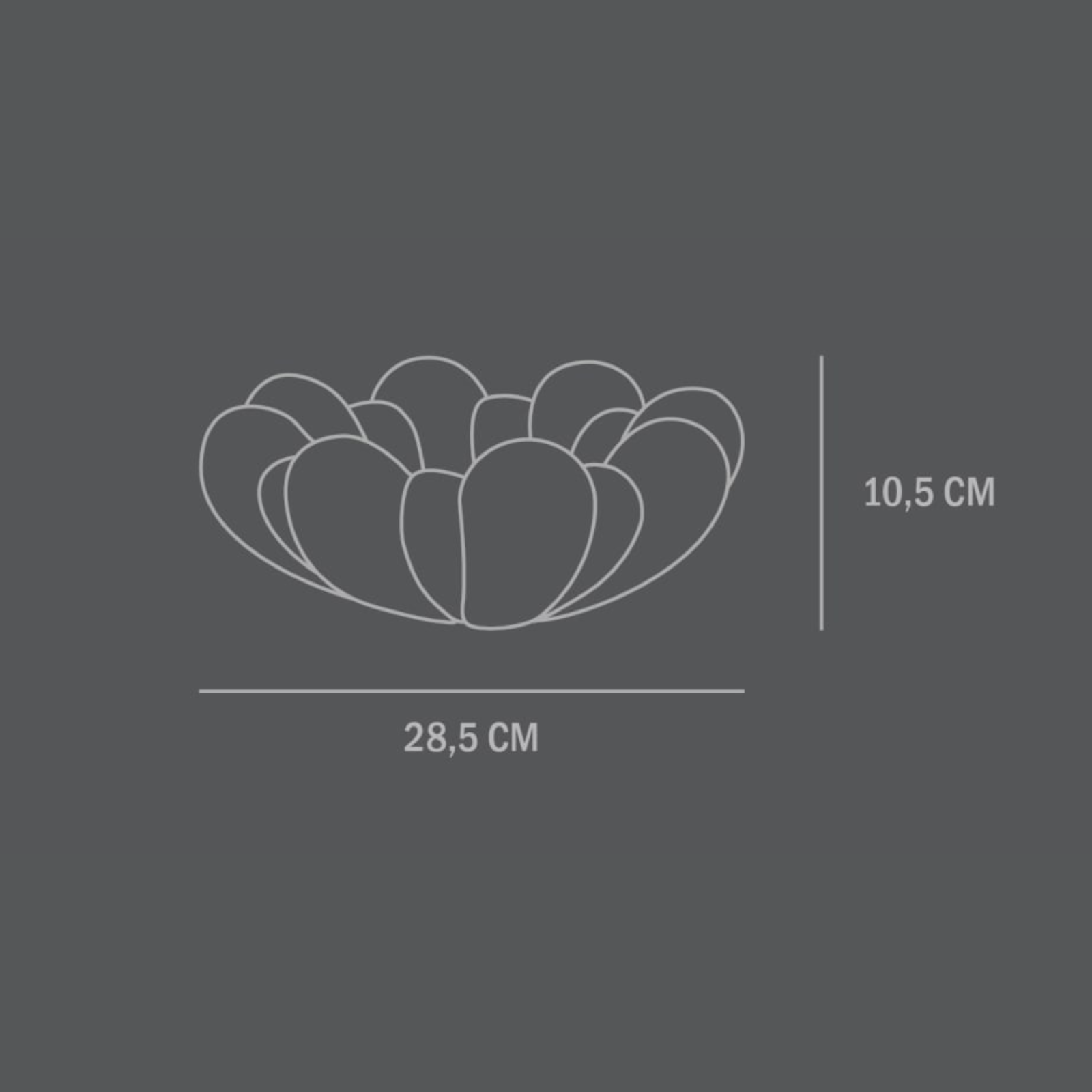 Bloom Tray, Medio, Dark Grey